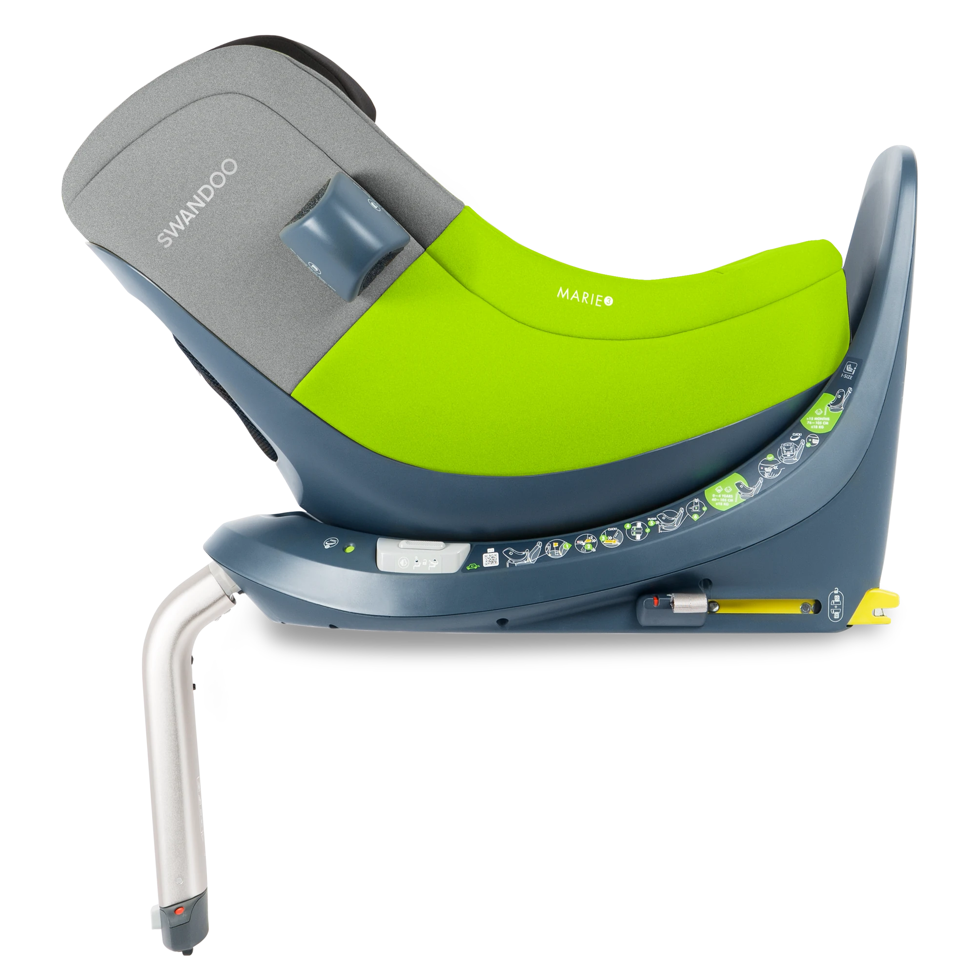 Swandoo Marie 3 i-Size | Lime & Sesame Grey