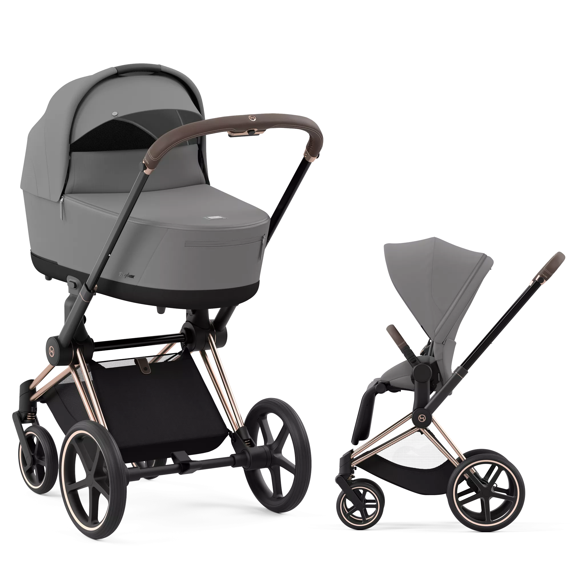 Cybex Priam 4.0 - 2w1 | Mirage Grey (Rosegold Frame)