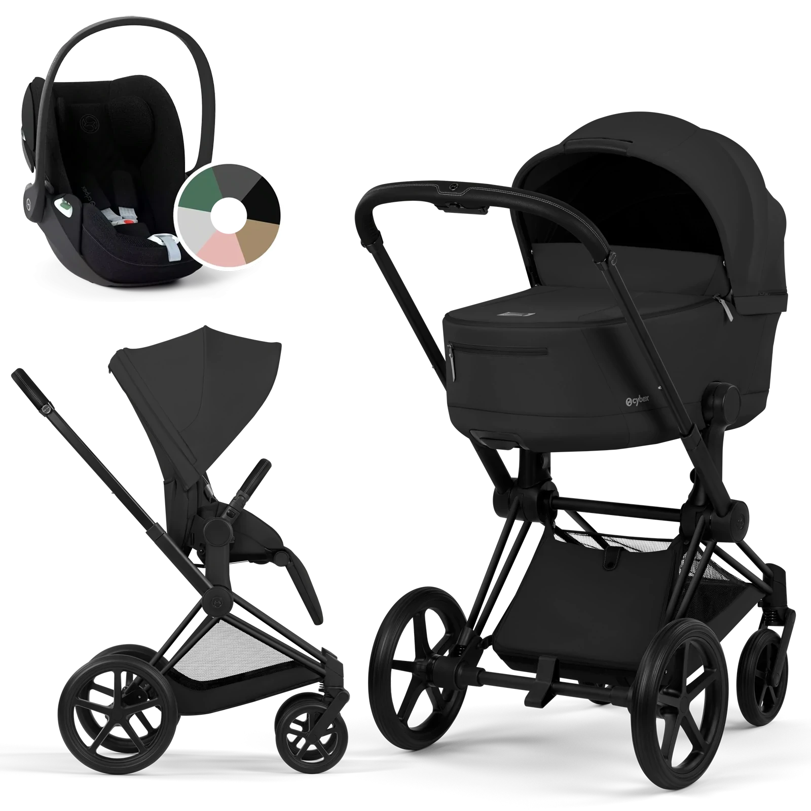 Cybex Priam 5.0 - wózek 3w1 | Sepia Black - Matt Black (Comfort)