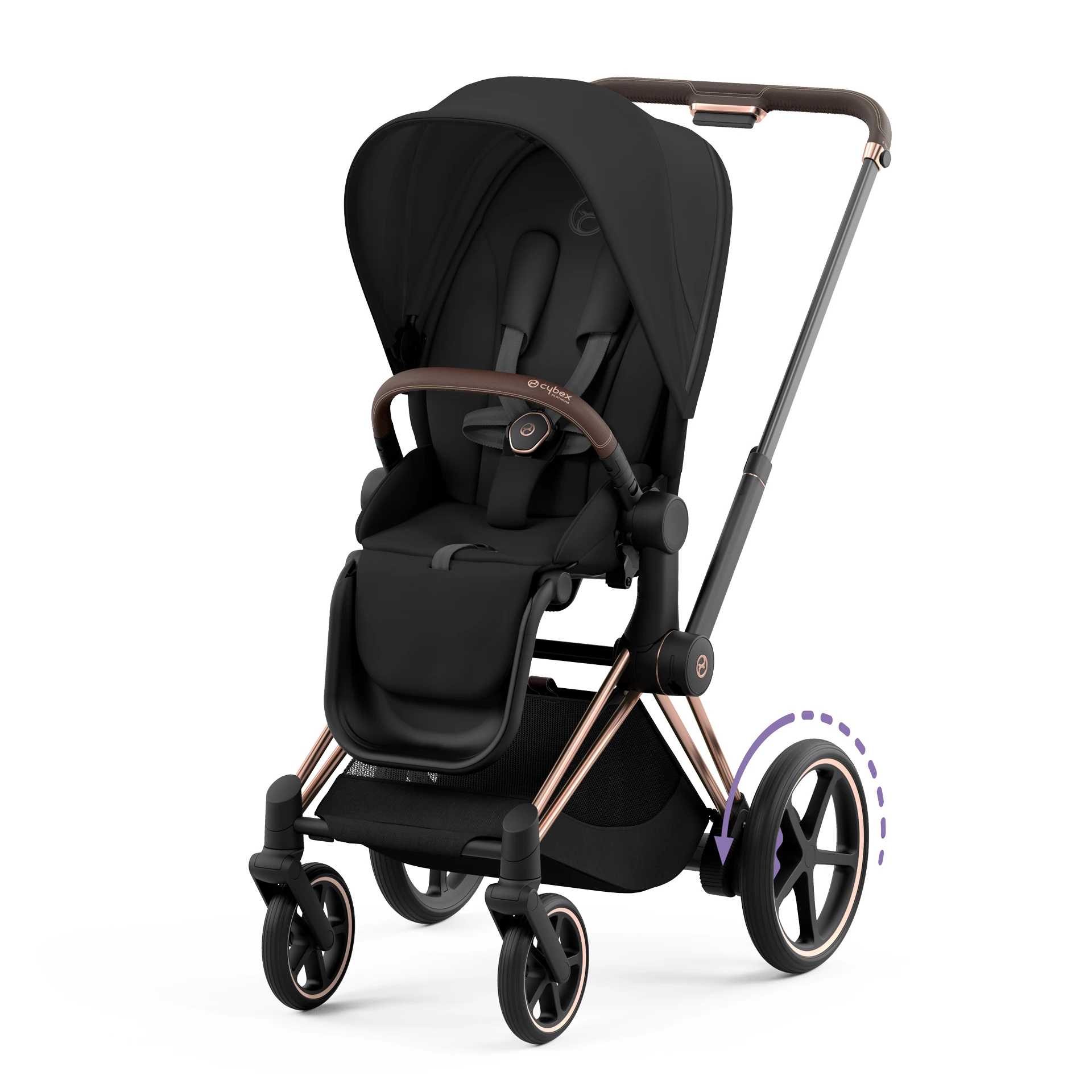 Cybex e-Priam 4.0 - 2w1 | Sepia Black (Rosegold Frame)