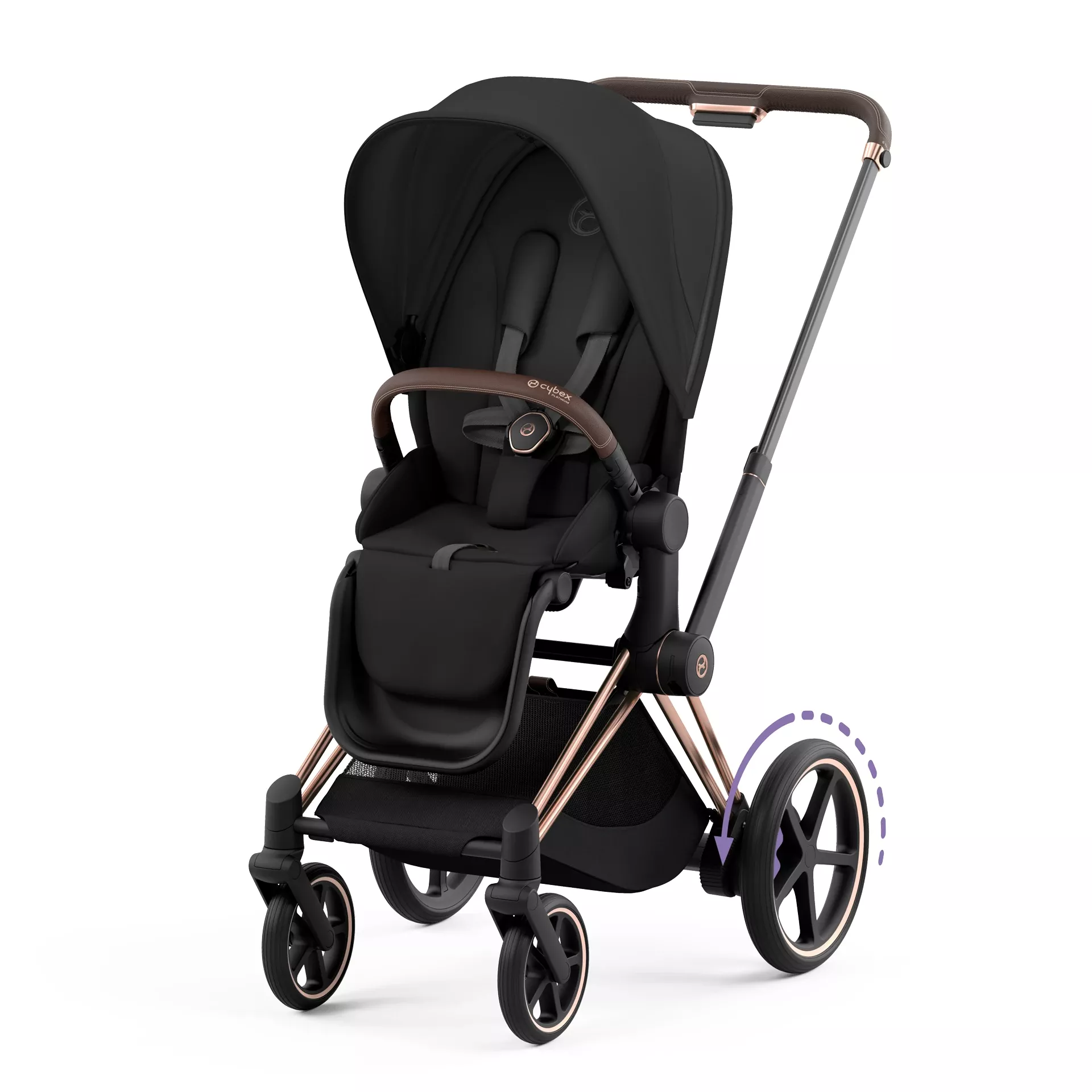 Cybex e-Priam 4.0 - 2w1 | Sepia Black (Rosegold Frame) Cybex e-Priam 4.0 - 2w1 | Sepia Black (Rosegold Frame)