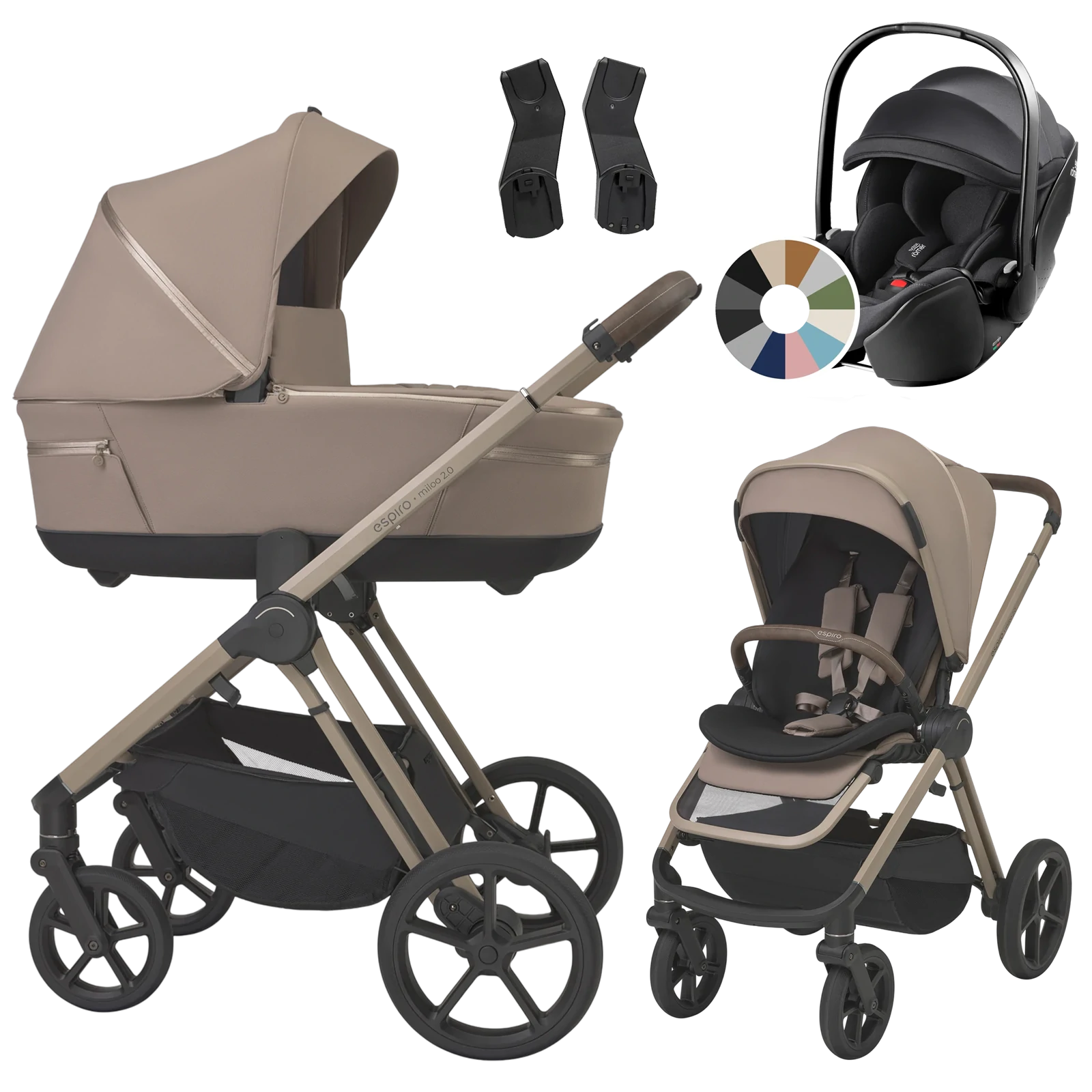 Espiro Miloo 2.0 + Britax Römer Baby-Safe Pro +GRATIS - 3w1 | 319 Perfect Beige