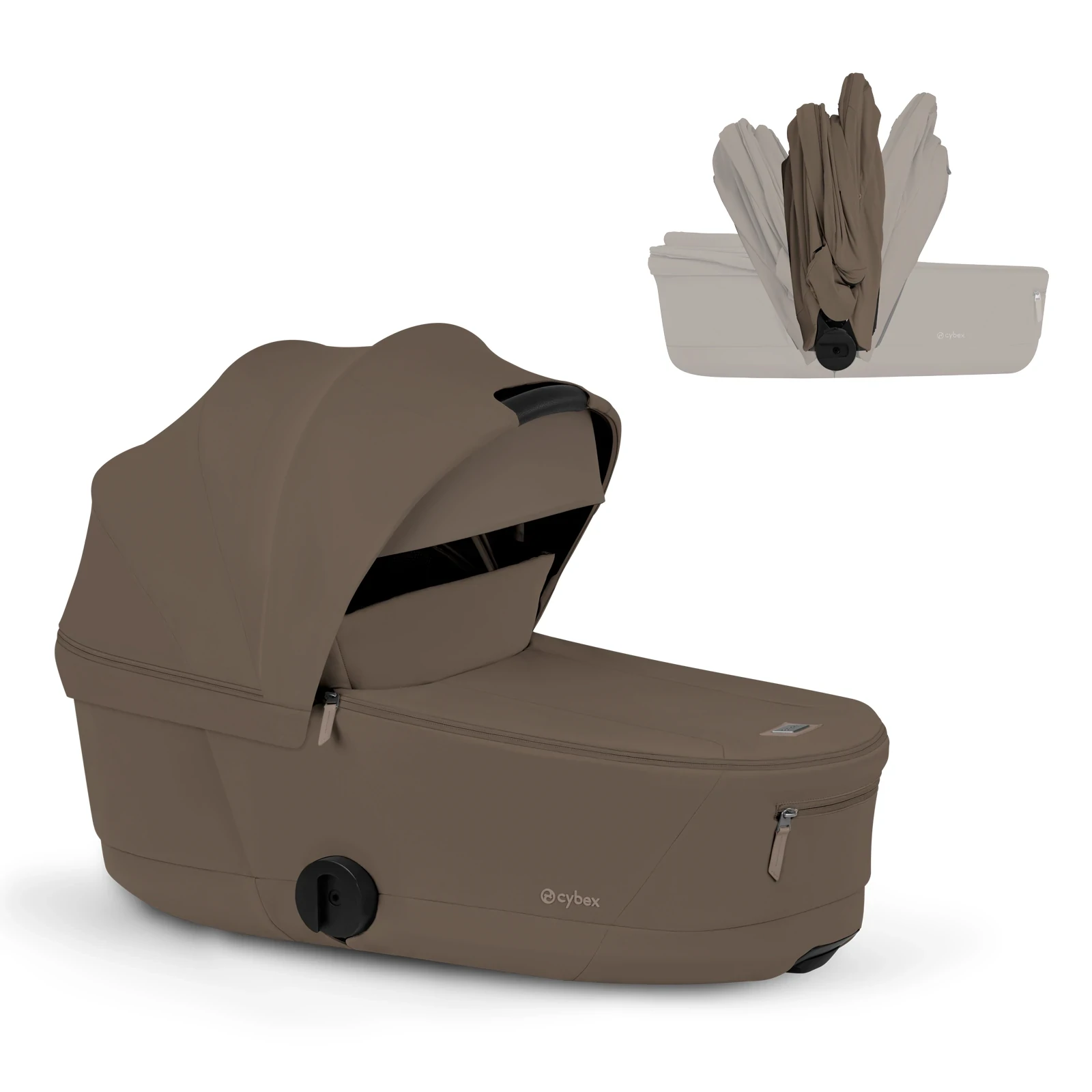 Cybex e-Priam 5.0 - wózek 2w1 | Coconut Brown - Matt Black (Comfort)