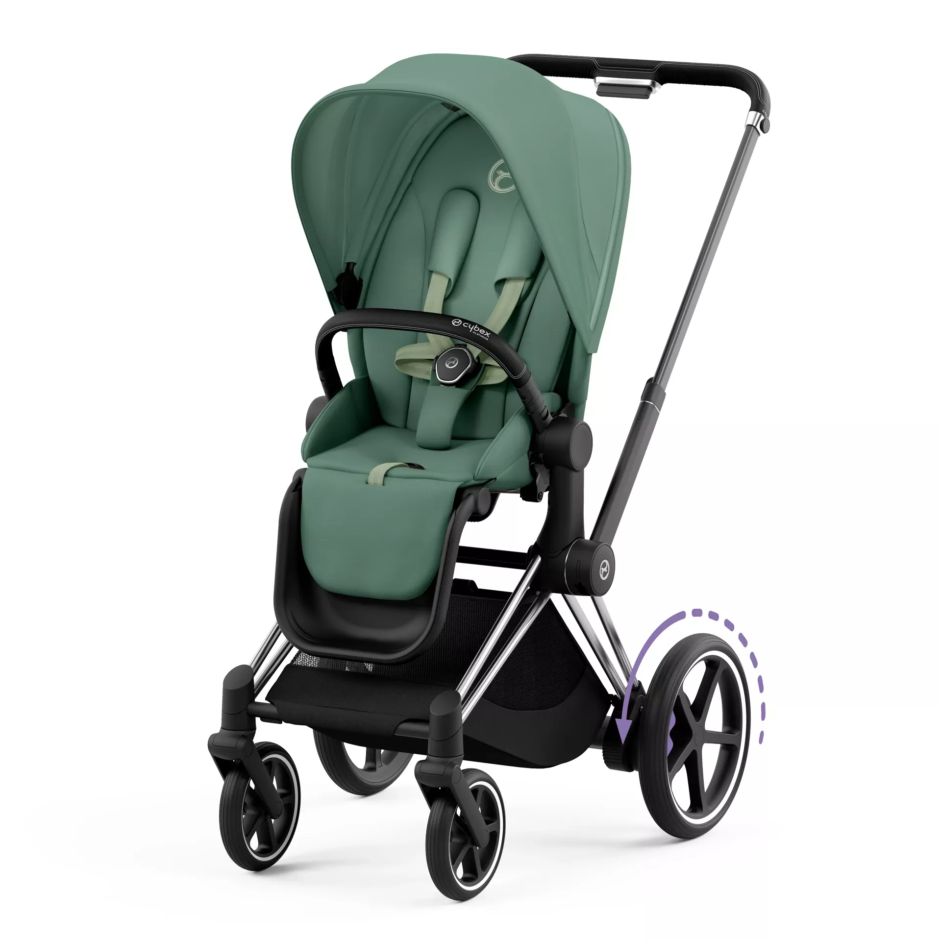 Cybex e-Priam 4.0 - 2w1 | Leaf Green (Chrome Black Frame) Cybex e-Priam 4.0 - 2w1 | Leaf Green (Chrome Black Frame)