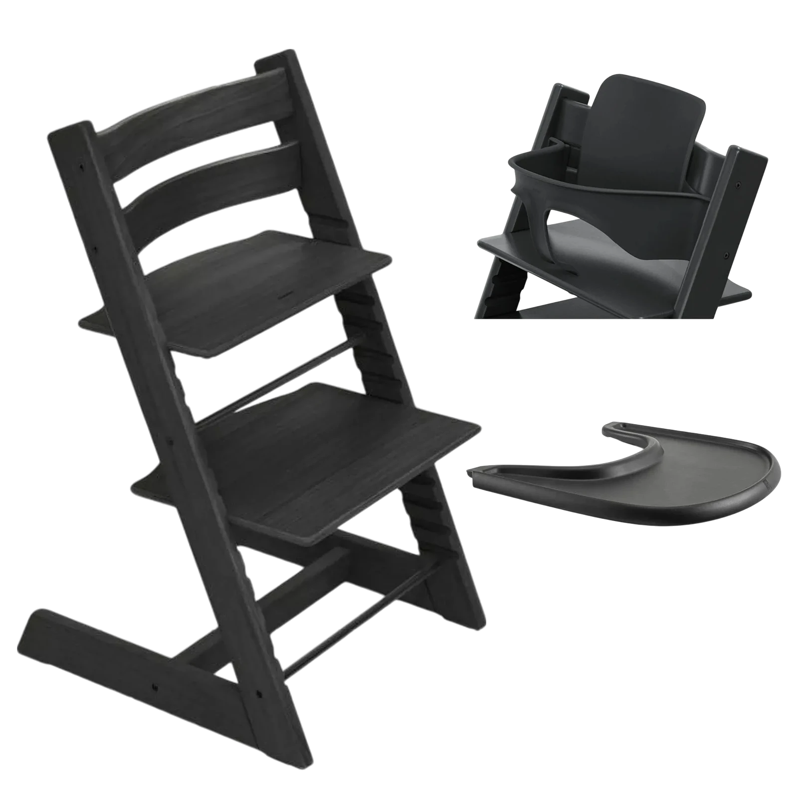 Stokke Tripp Trapp - zestaw z tacką i Baby Set | Oak Black