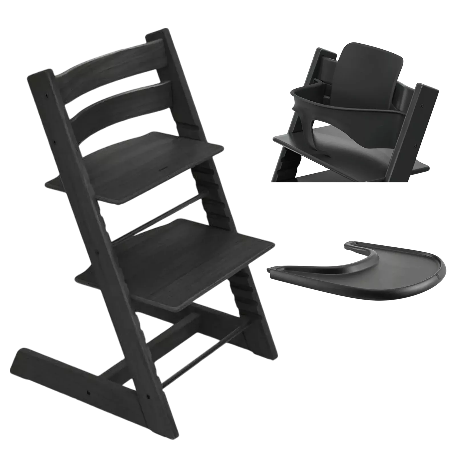 Stokke Tripp Trapp - zestaw z tacką i Baby Set | Oak Black