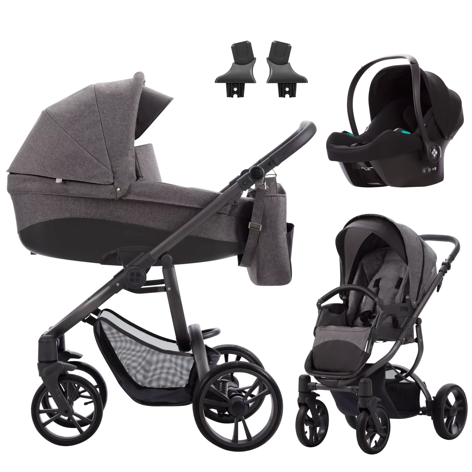 Bebetto Holland + Bebetto Cosmo 2.0 +GRATIS - 3w1 | 01 (Graphite Frame)