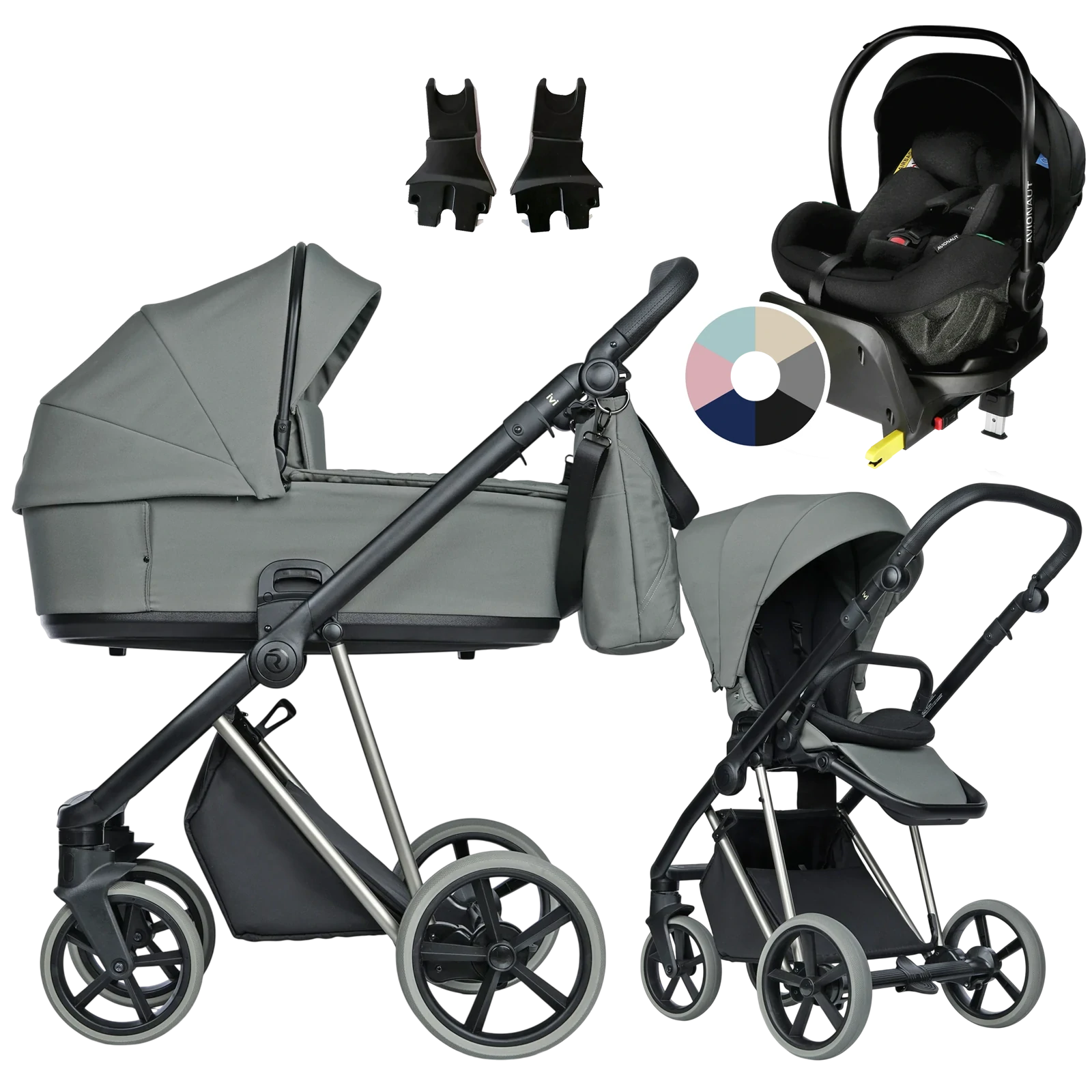 Roan Ivi 2.0 Vintage + Avionaut Pixel Pro 2.0 C + baza IQ Orbit + GRATIS - 4w1 | Sage Green