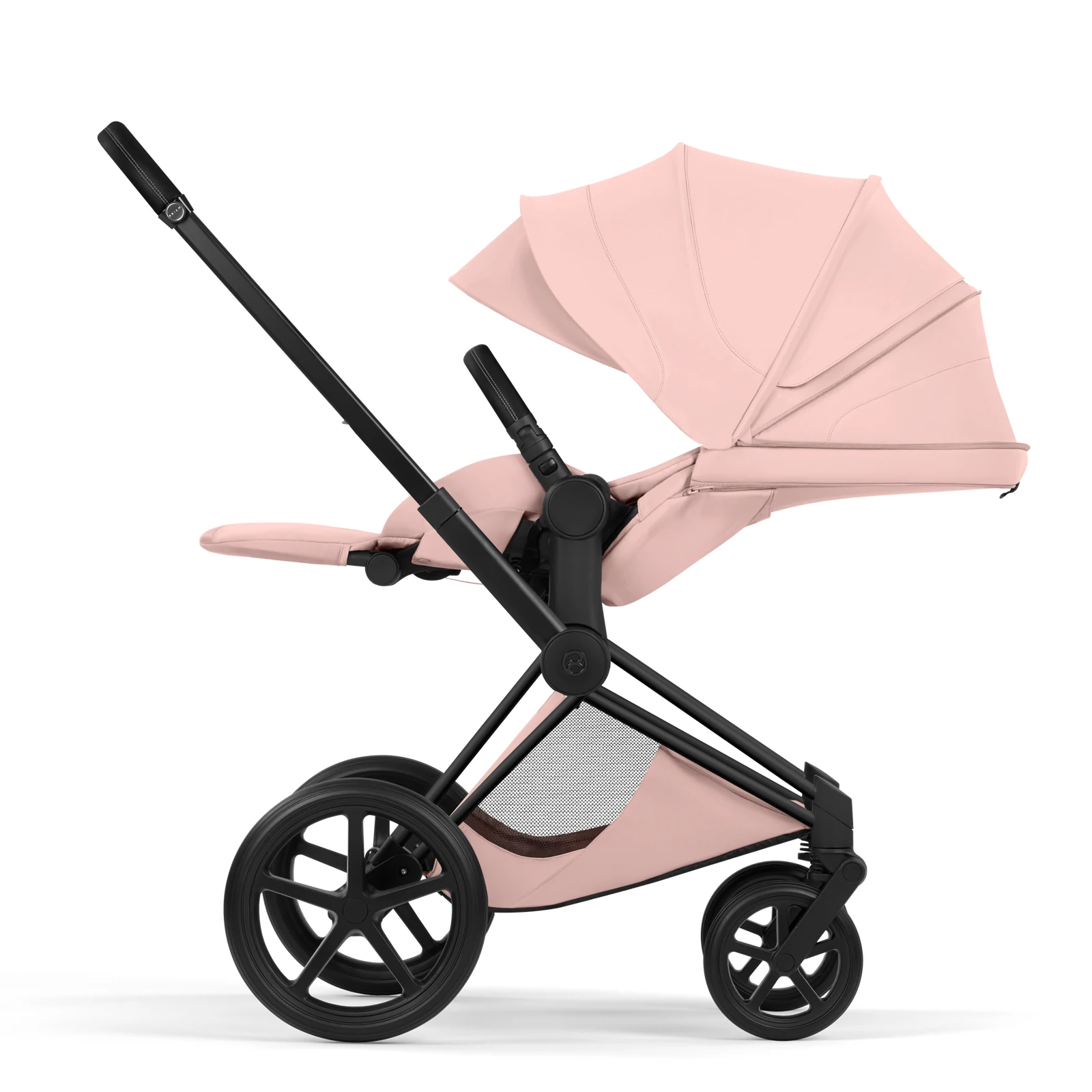 Cybex Priam 5.0 - wózek 4w1 | Peach Pink - Matt Black (Style)