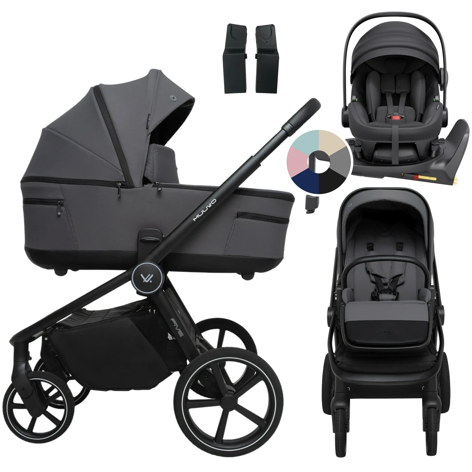 Muuvo Five + Avionaut Pixel 3 + baza IQ Orbit + GRATIS - 4w1 | Iron Graphite