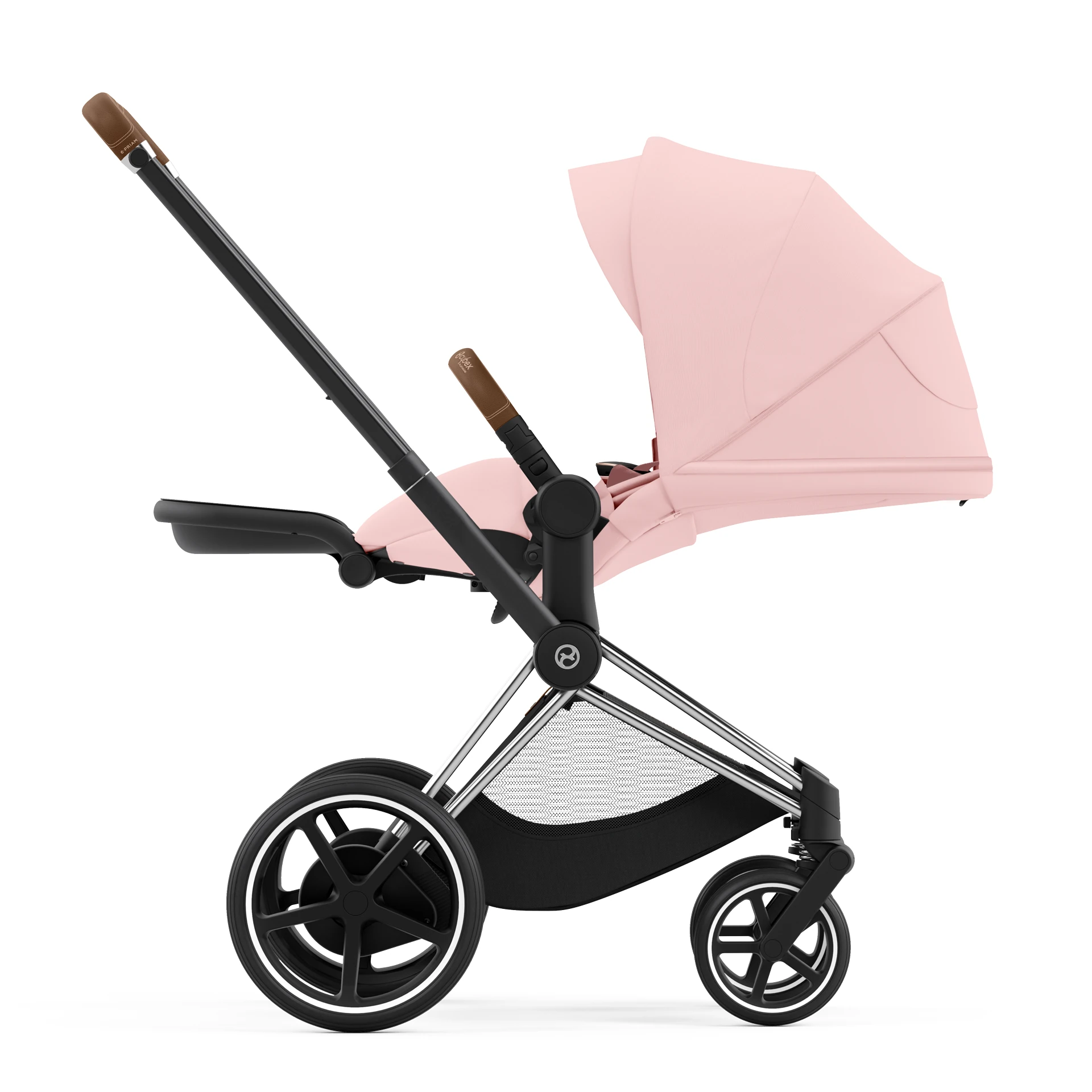 Cybex e-Priam 4.0 - 2w1 | Peach Pink (Chrome Brown Frame) Cybex e-Priam 4.0 - 2w1 | Peach Pink (Chrome Brown Frame)