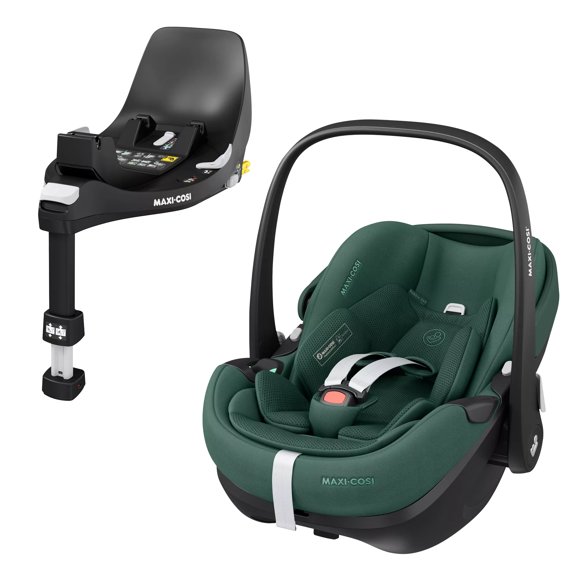 Maxi-Cosi Pebble 360 Pro2 + baza FamilyFix 360 Pro | Essential Green
