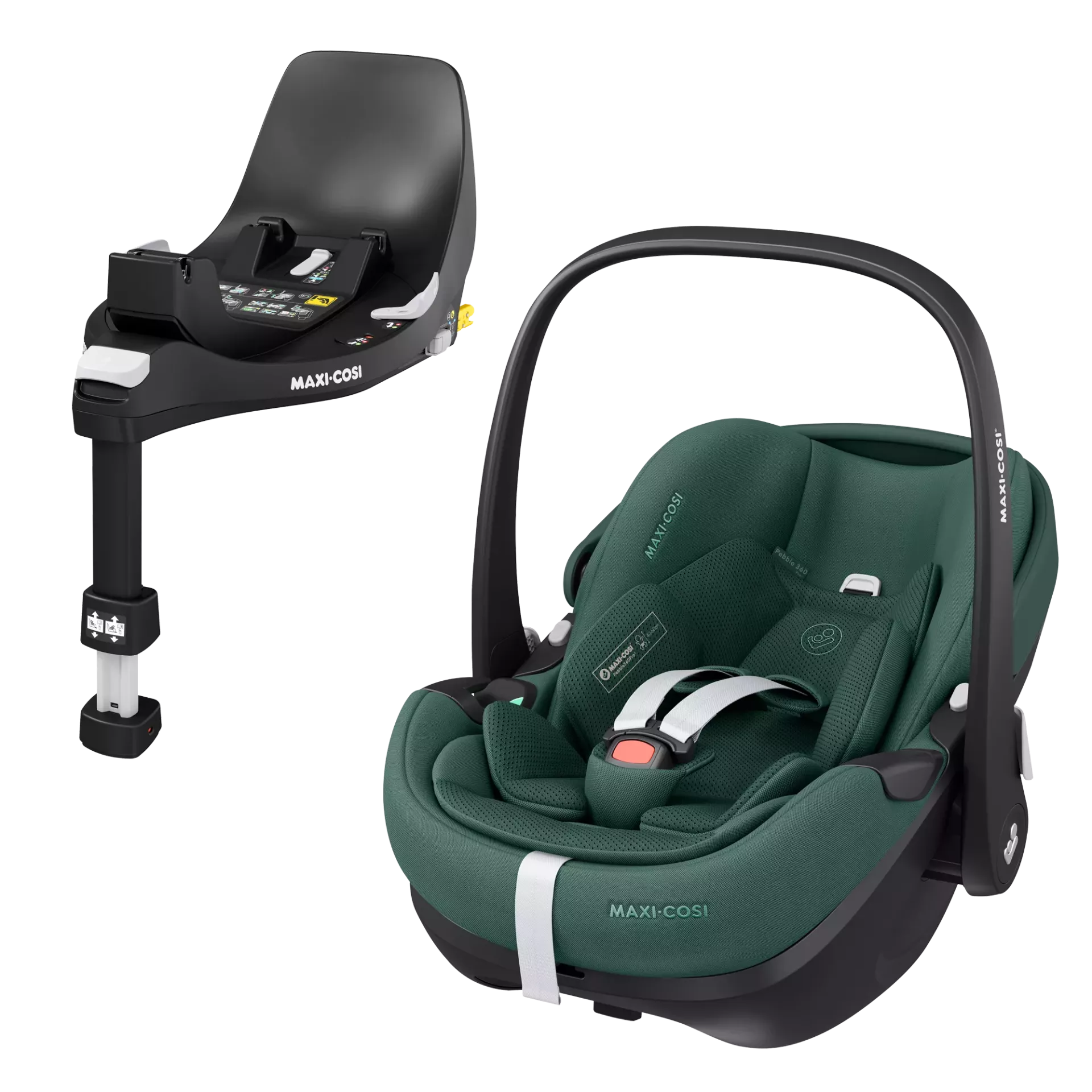 Maxi-Cosi Pebble 360 Pro2 + baza FamilyFix 360 Pro | Essential Green
