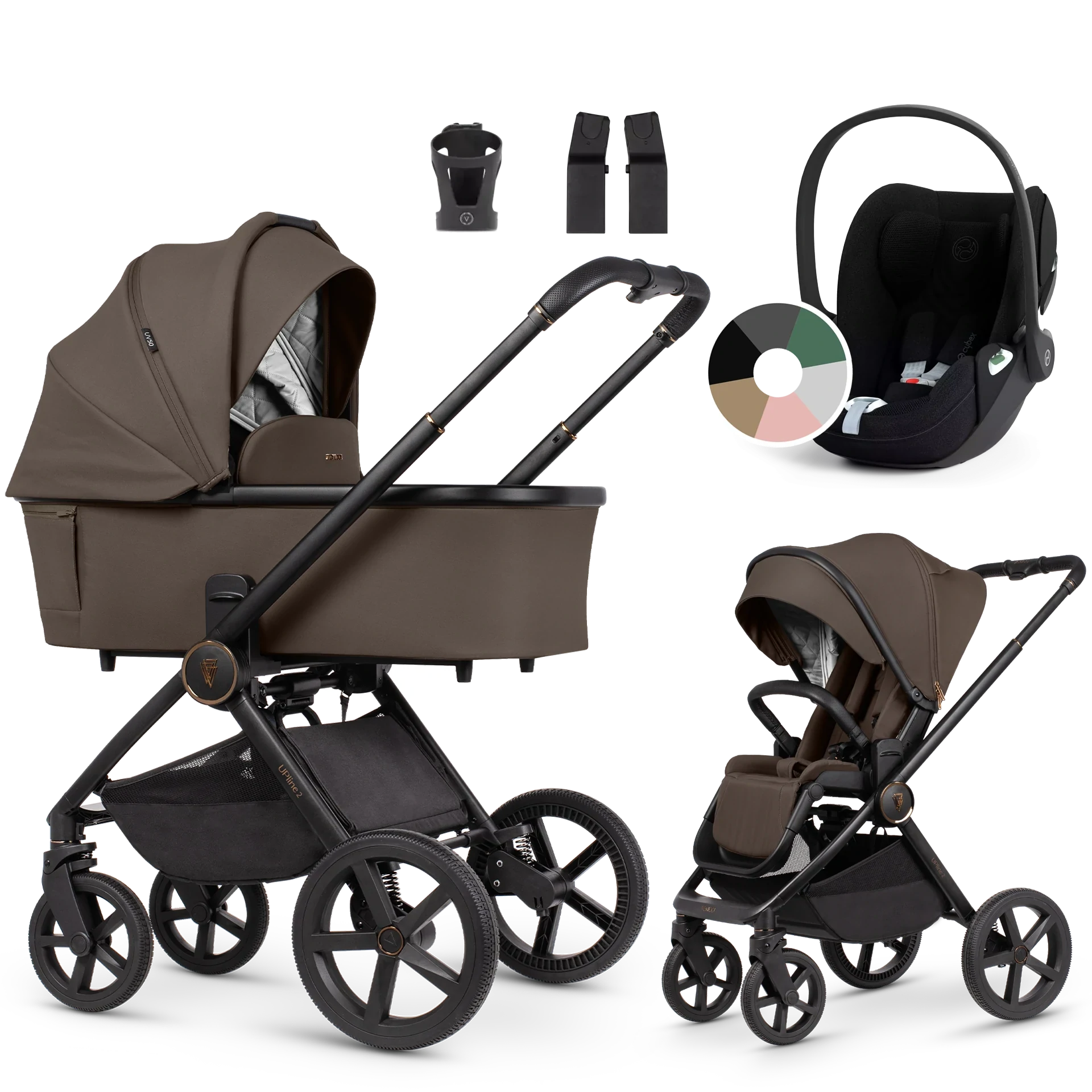 Venicci Upline 2 + Cybex Cloud T i-Size +AKCESORIA - 3w1 | Brownie Venicci Upline 2 + Cybex Cloud T i-Size +AKCESORIA - 3w1 | Brownie