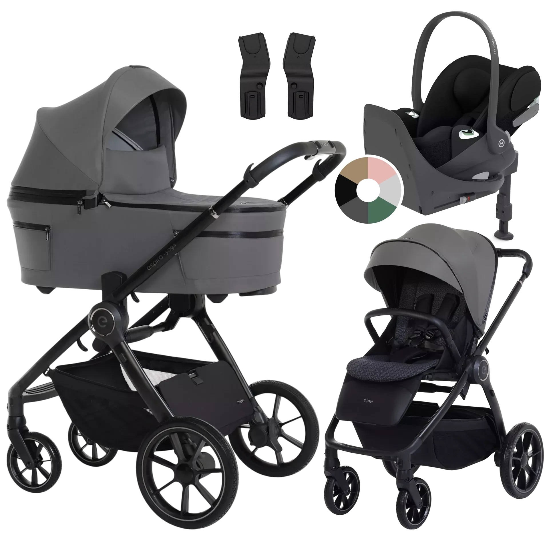 Espiro Yoga 2025 + Cybex Cloud T i-Size + baza T +GRATIS - 4w1 | 117 Gray Zen