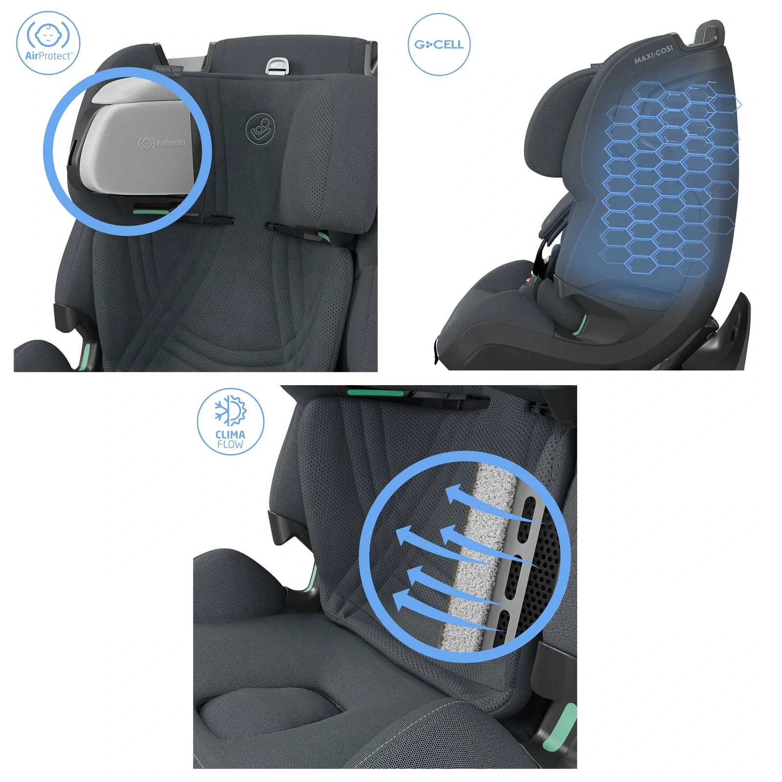 Maxi-Cosi Pearl XL Slide Pro | Authentic Graphite