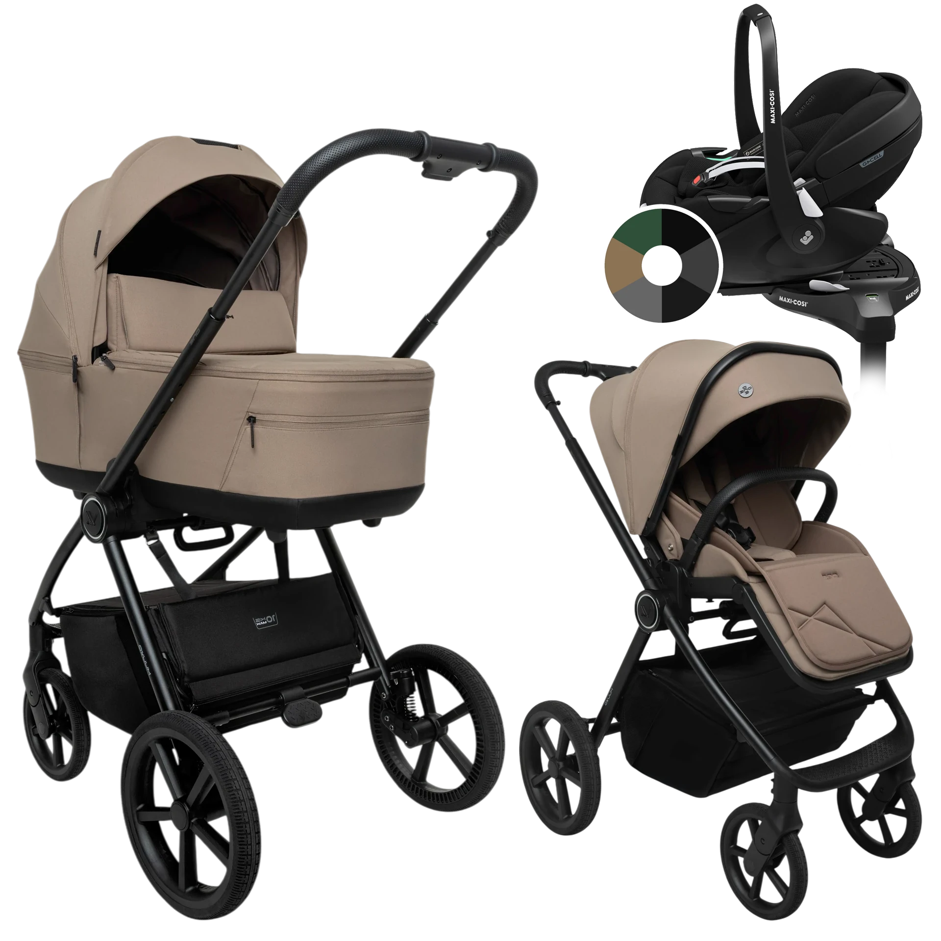 Muuvo One + Maxi-Cosi Pebble 360 Pro2 + baza +GRATIS - 4w1 | Praline