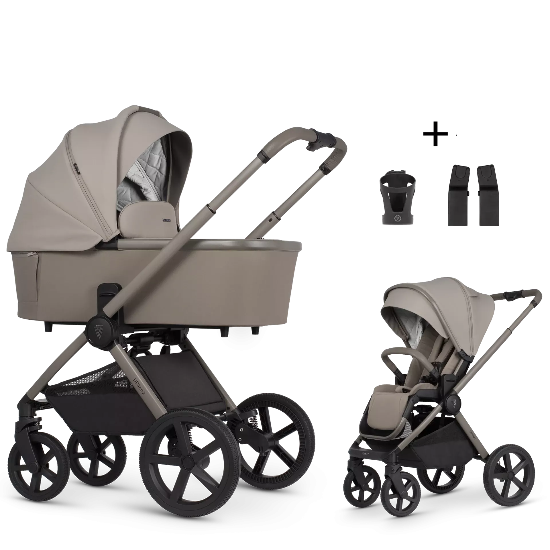 Venicci Upline 2 +AKCESORIA - 2w1 | Taupe