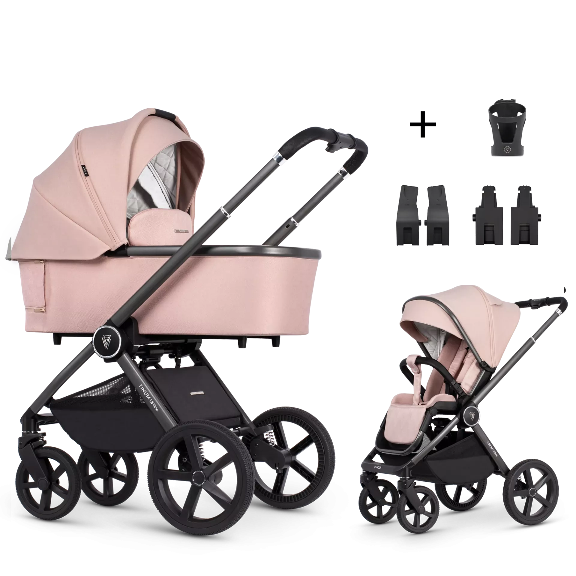 Venicci Tinum Upline +AKCESORIA - 2w1 | Misty Rose
