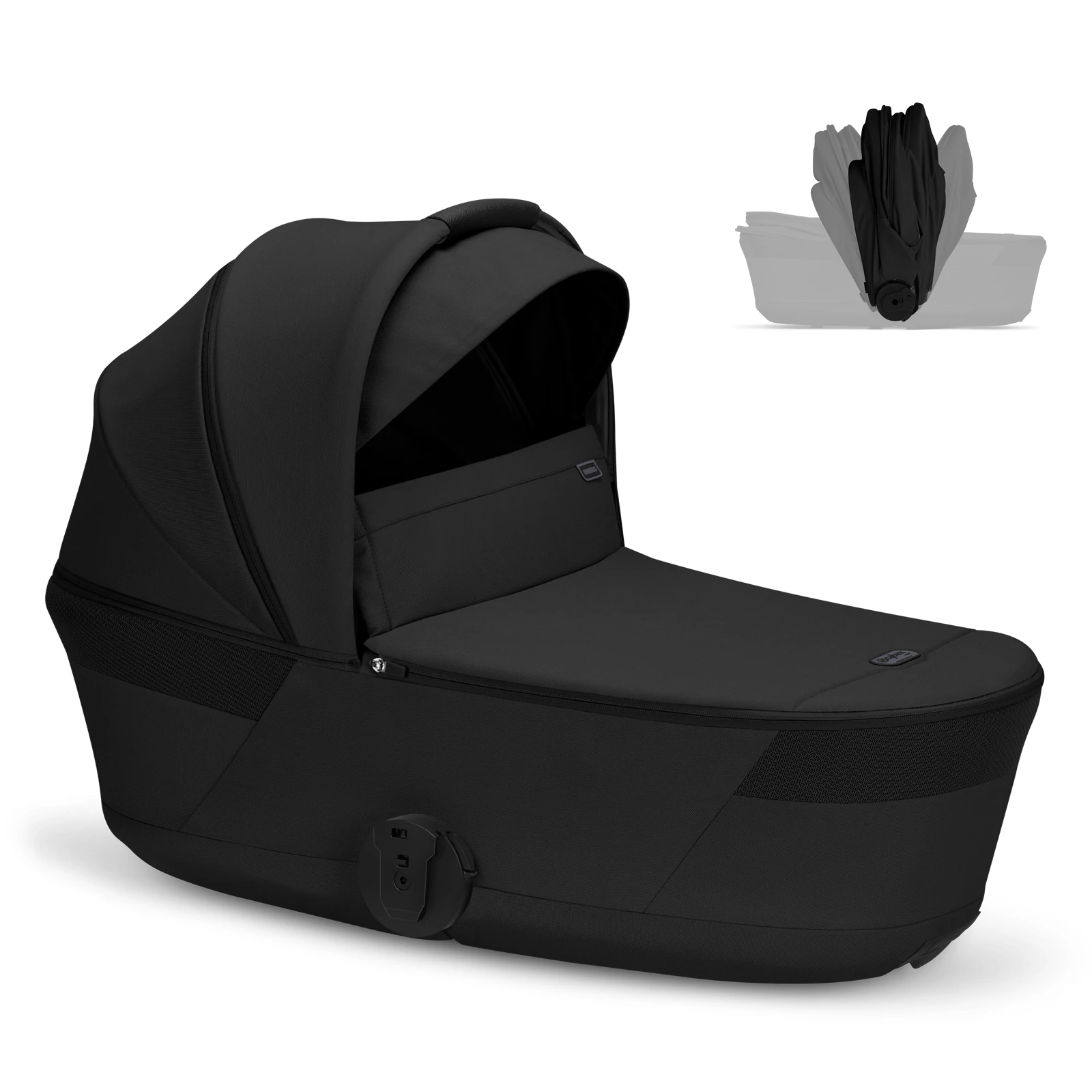Cybex Balios S Lux Fold - 2w1 ze składaną gondolą | Moon Black