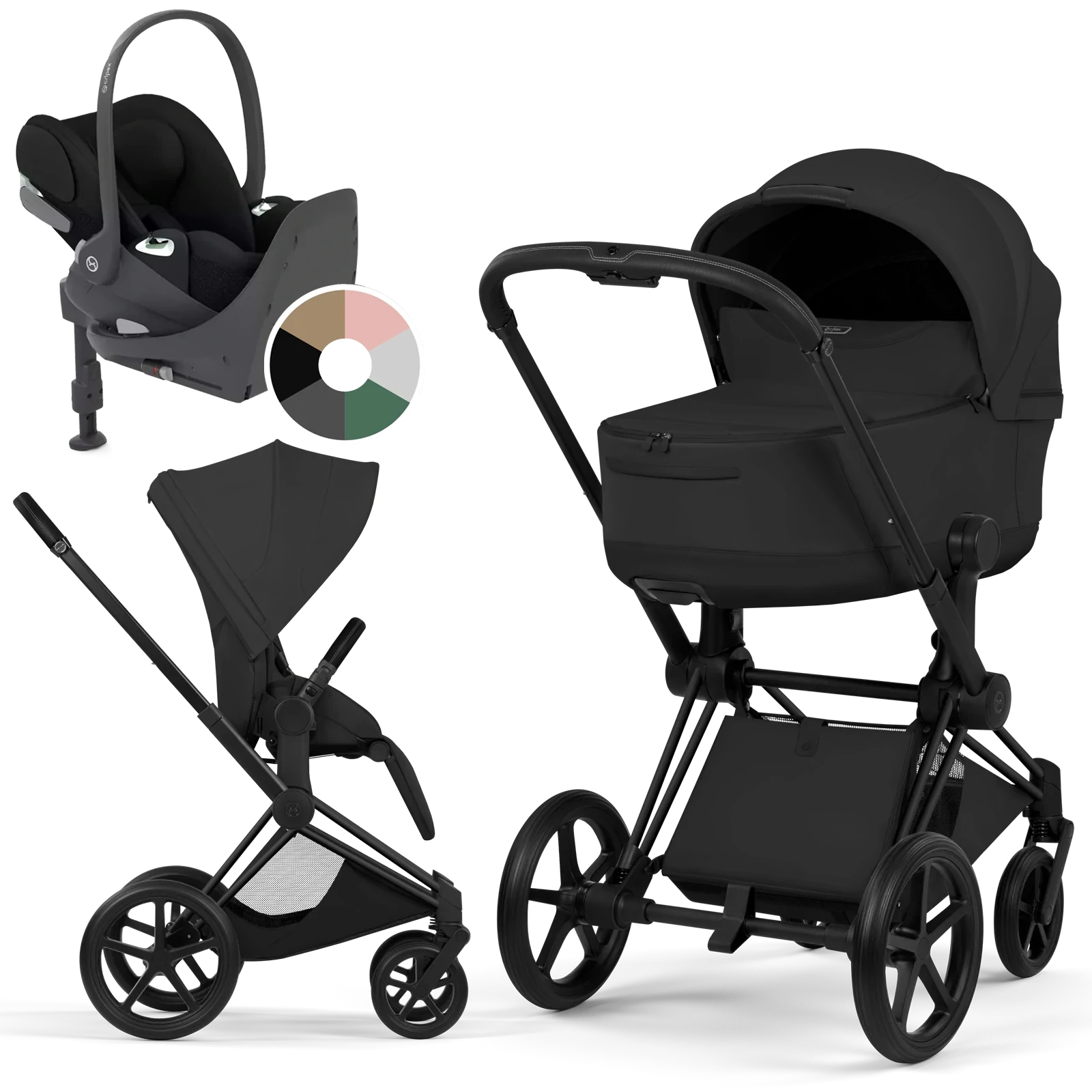 Cybex Priam 5.0 - wózek 4w1 | Sepia Black - Matt Black (Style)
