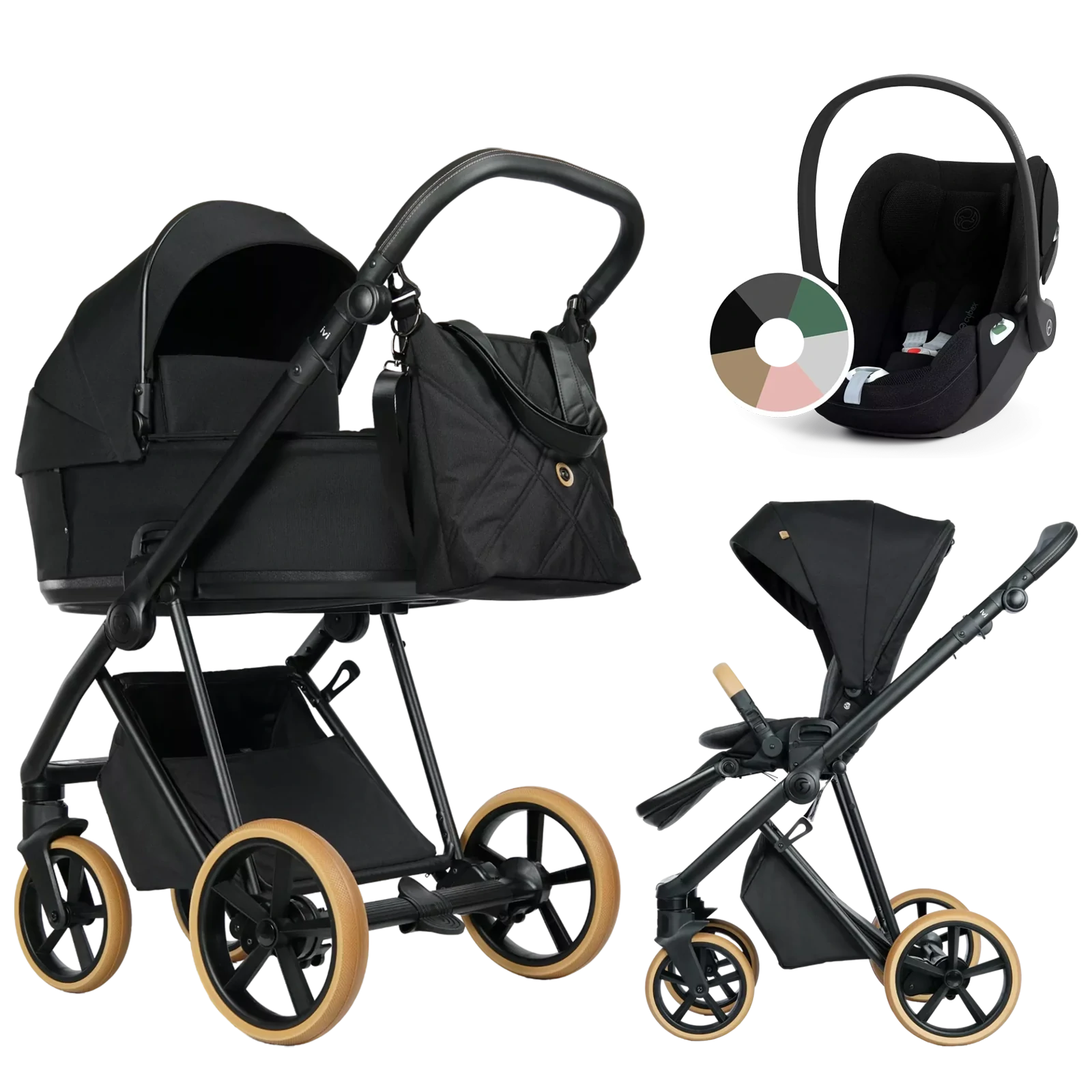 Roan Ivi 2.0 Vintage + Cybex Cloud T i-Size +GRATIS - 3w1 | Caviar