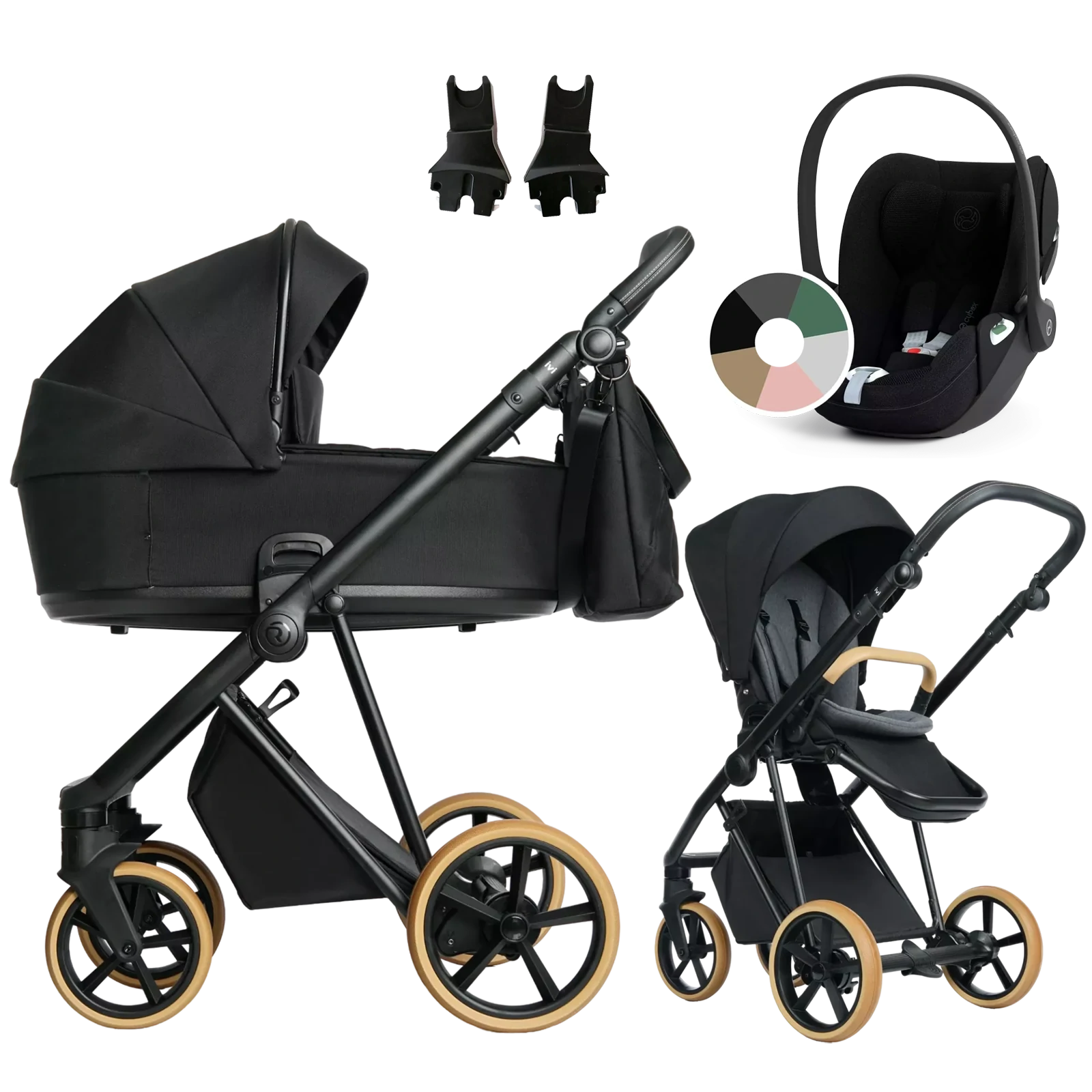 Roan Ivi 2.0 Vintage + Cybex Cloud T i-Size +GRATIS - 3w1 | Caviar
