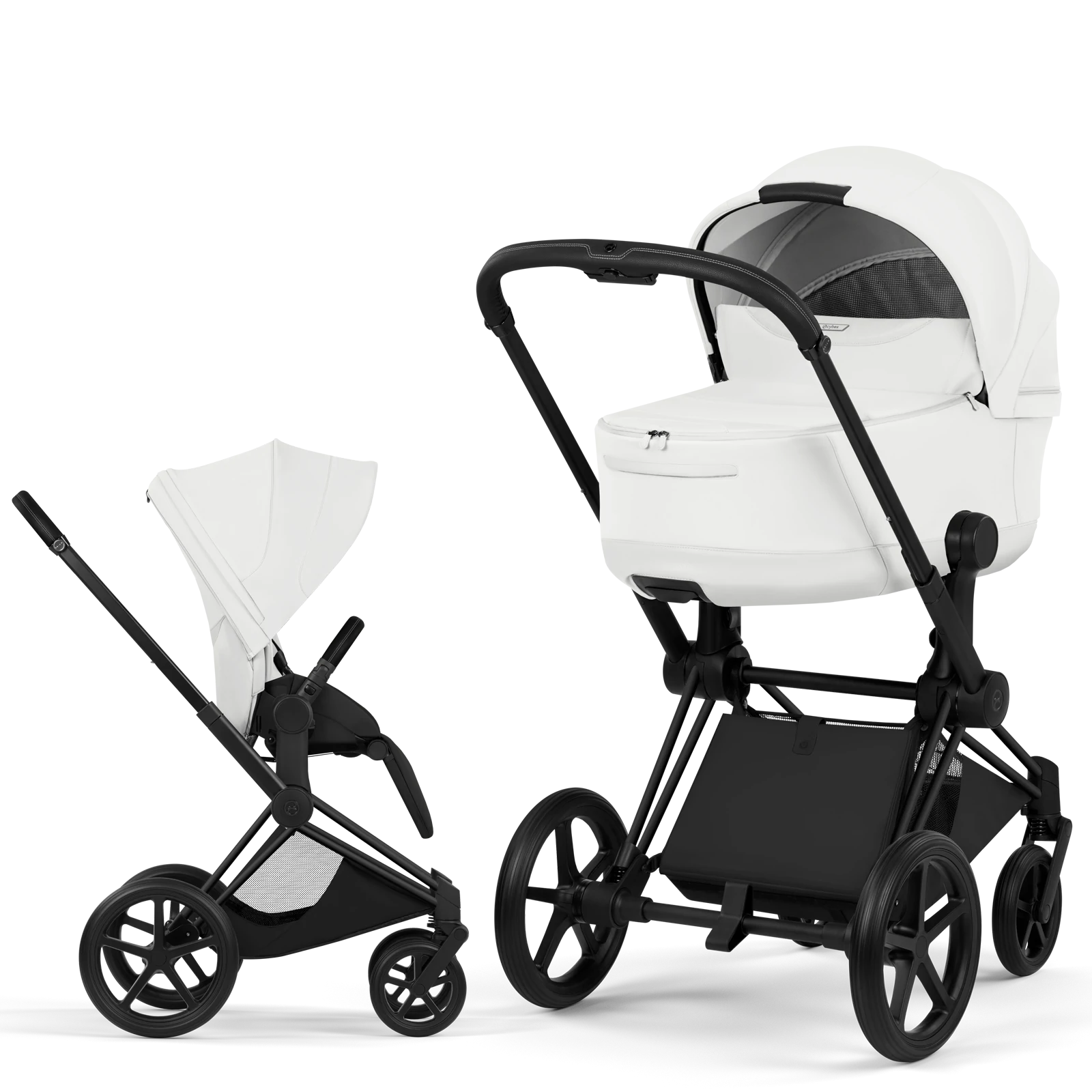 Cybex Priam 5.0 - wózek 2w1 | Off White - Matt Black (Style)