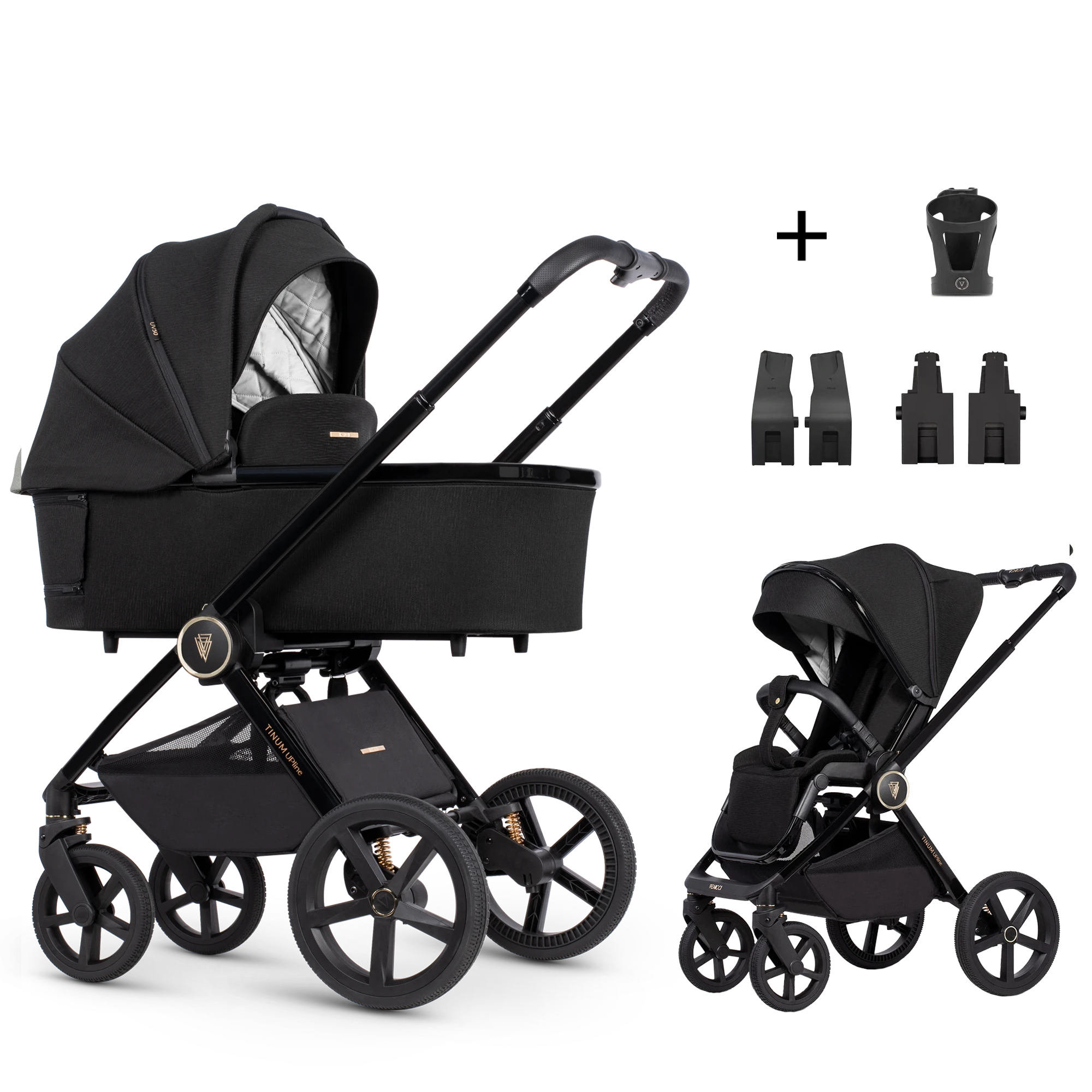 Venicci Tinum Upline +AKCESORIA - 2w1 | All Black Venicci Tinum Upline +AKCESORIA - 2w1 | All Black