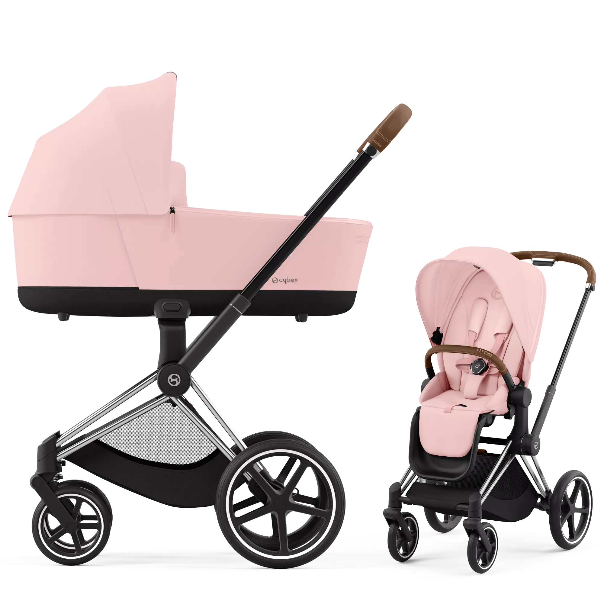 Cybex Priam 4.0 - 2w1 | Peach Pink (Chrome Brown Frame)