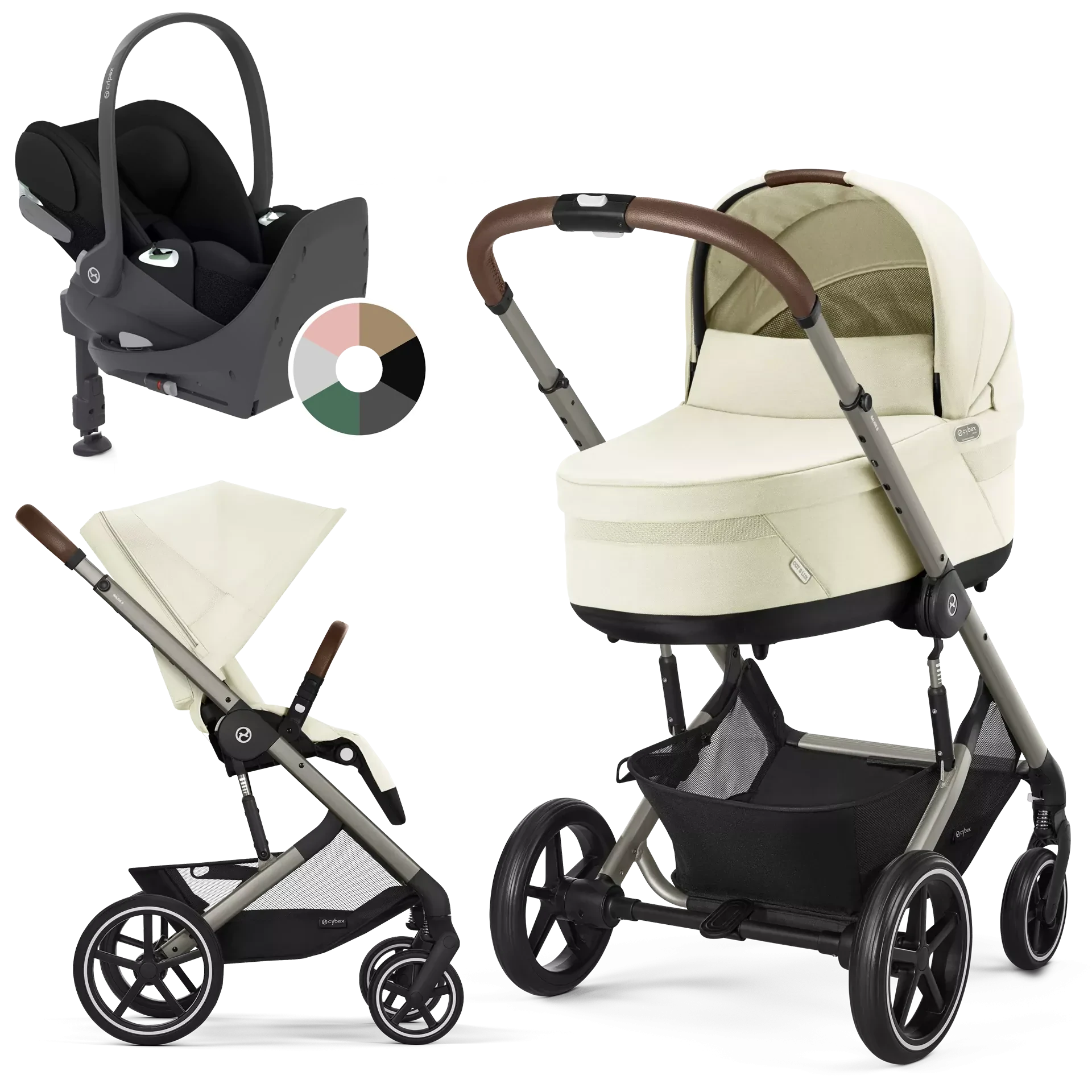 Cybex Balios S Lux + Cybex Cloud T i-Size + baza T - 4w1 | Seashell Beige