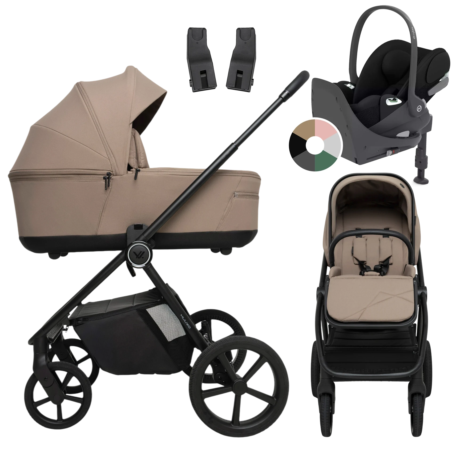 Muuvo One + Cybex Cloud T + baza T +GRATIS - 4w1 | Praline