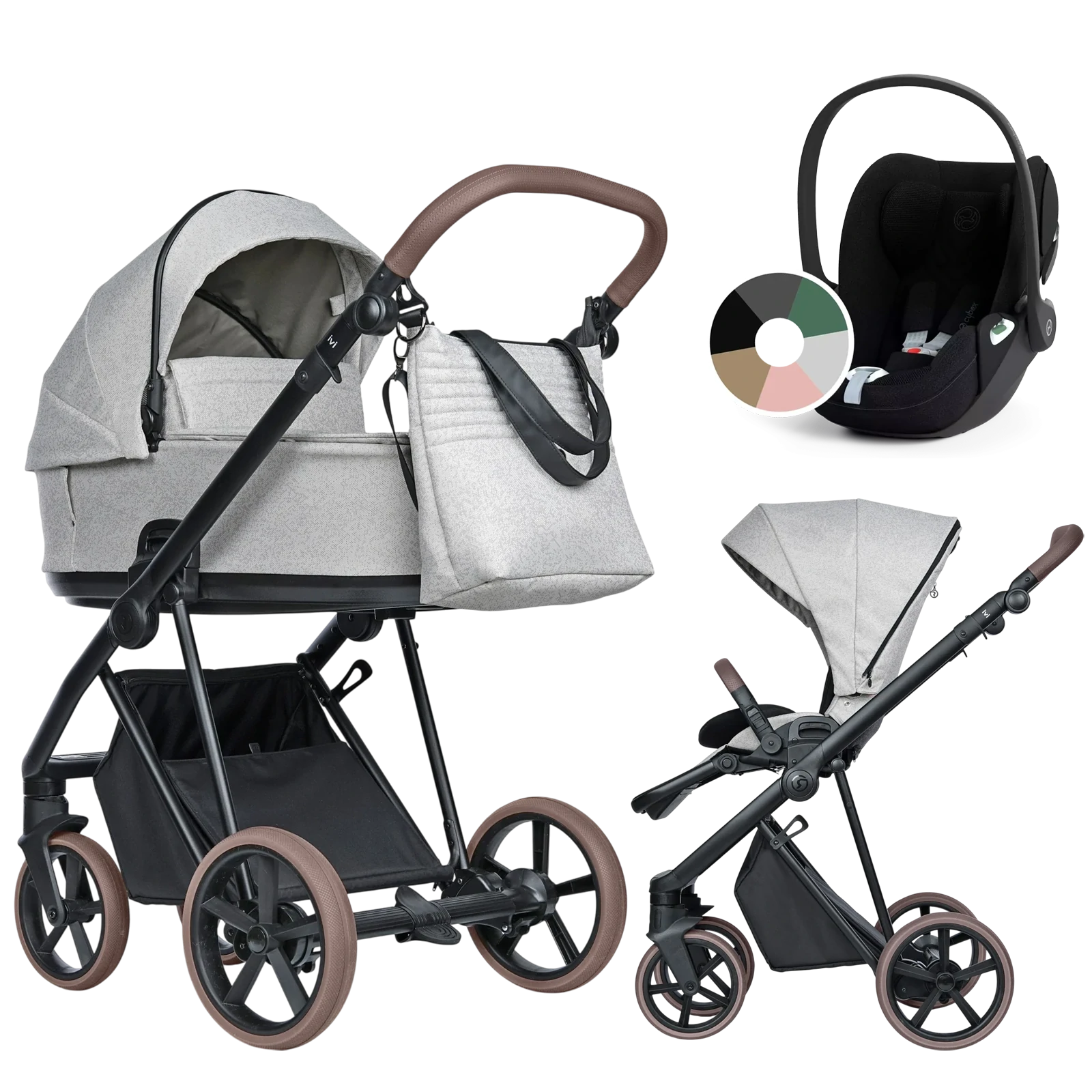 Roan Ivi 2.0 Vintage + Cybex Cloud T i-Size +GRATIS - 3w1 | Pixel Light