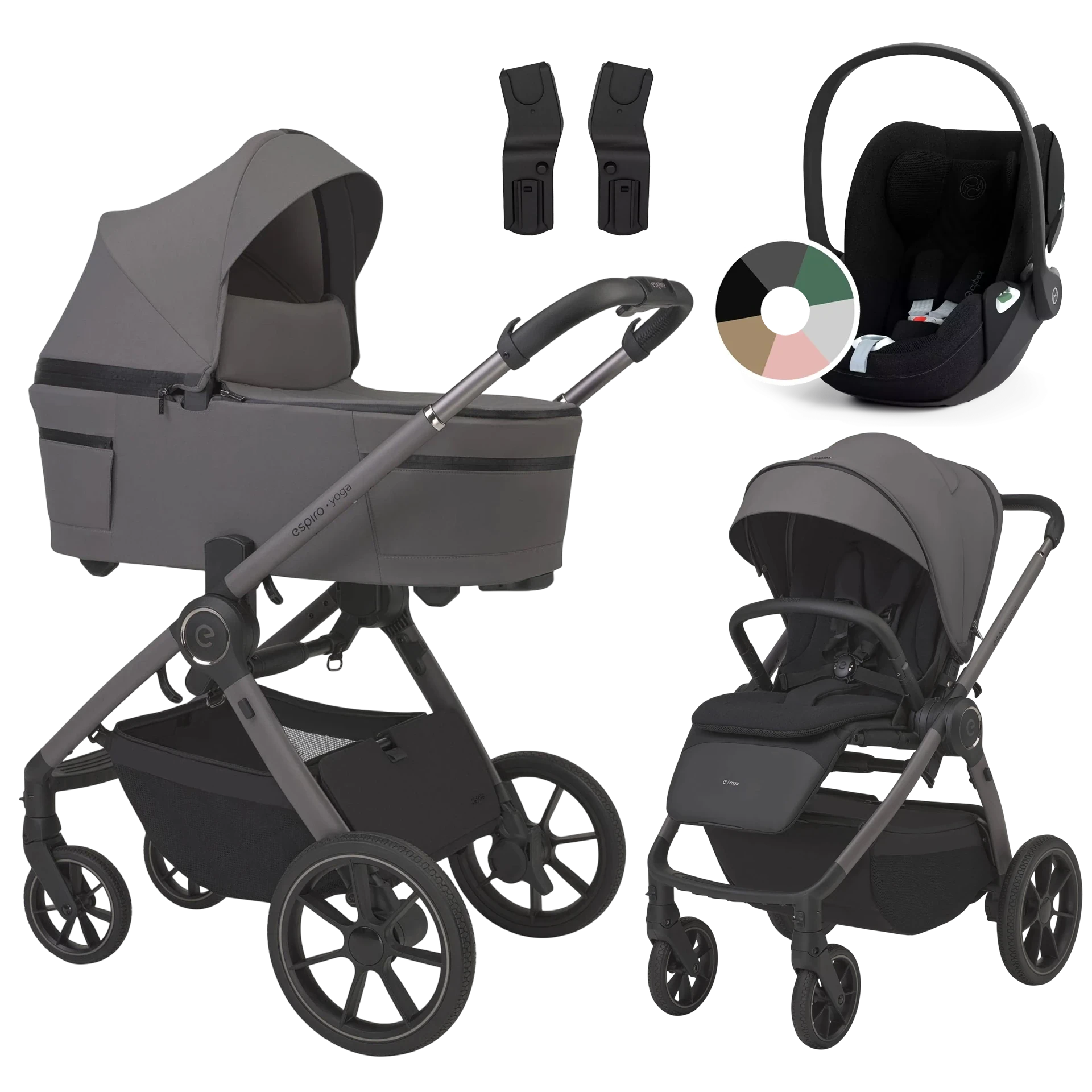 Espiro Yoga 2025 + Cybex Cloud T i-Size +GRATIS - wózek 3w1 | 217 Gray Zen