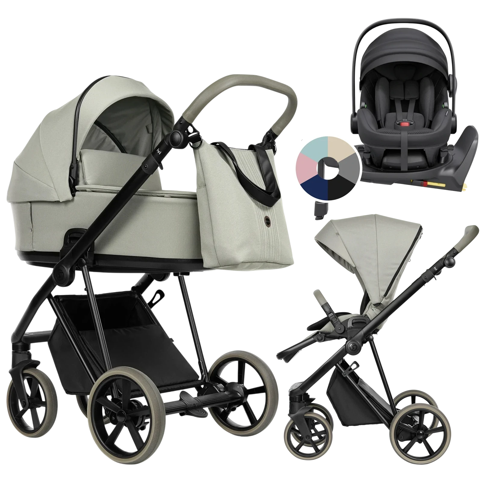 Roan Ivi 2.0 Vintage + Avionaut Pixel 3 + baza IQ Orbit + GRATIS - 4w1 | Luxe Grey