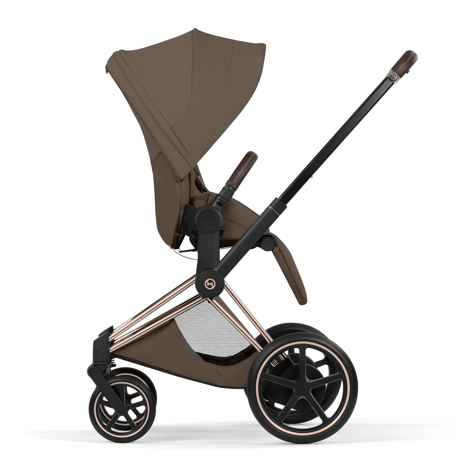 Cybex e-Priam 5.0 - wózek 2w1 | Coconut Brown - Rosegold (Style)