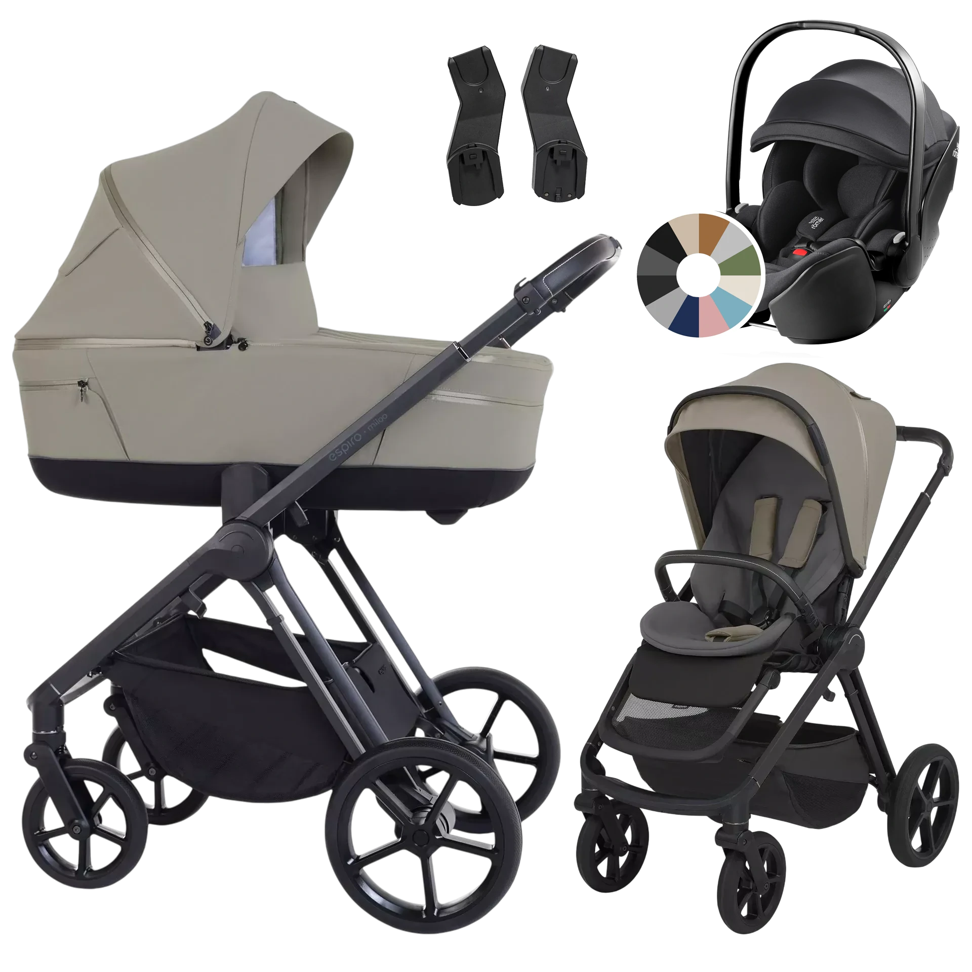 Espiro Miloo + Britax Römer Baby-Safe Pro +GRATIS - 3w1 | 217 Cashmere Gray