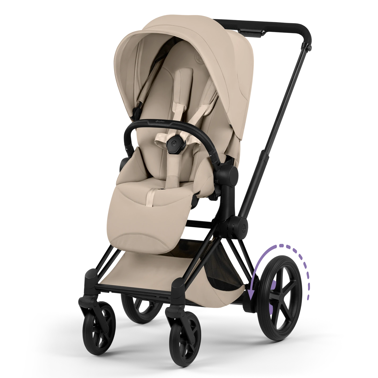 Cybex e-Priam 5.0 - wózek 2w1 | Cozy Beige - Matt Black (Style)