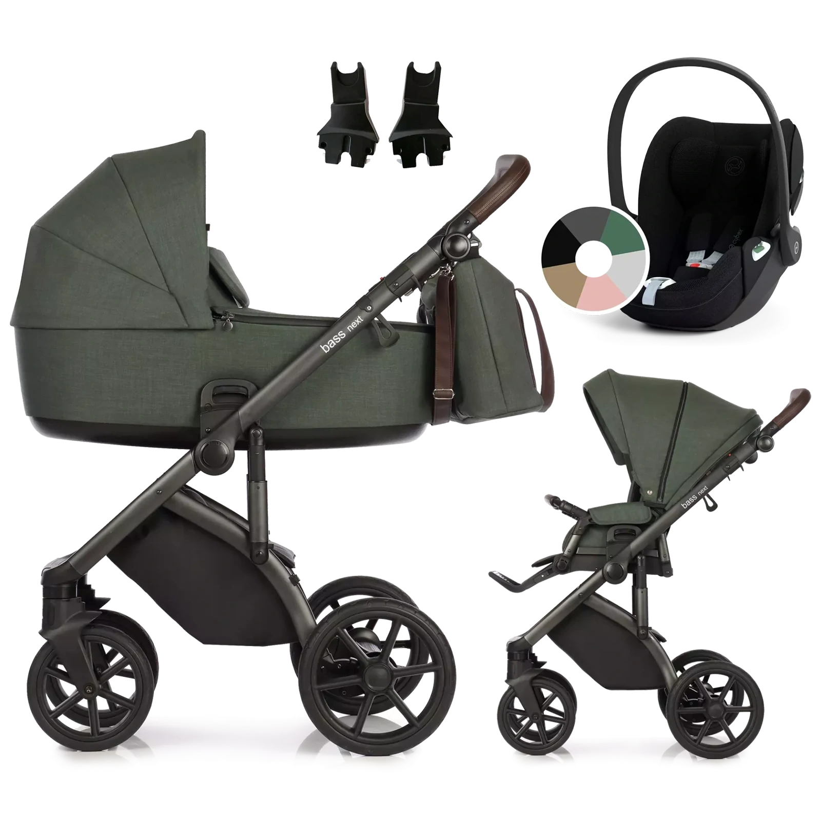 Roan Bass Next + Cybex Cloud T i-Size +GRATIS - 3w1 | Night Green