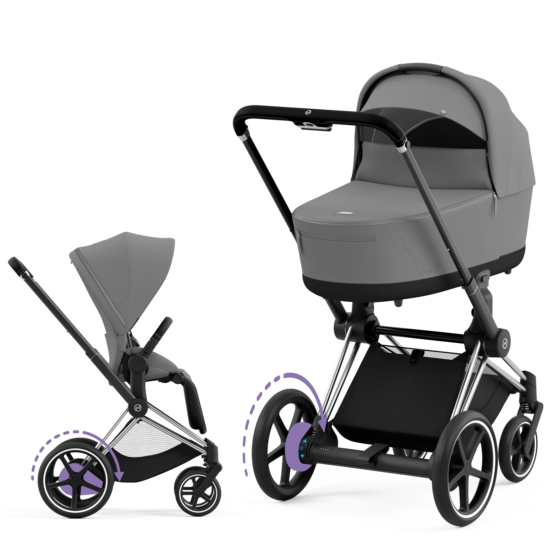 Cybex e-Priam 4.0 - 2w1 | Mirage Grey (Chrome Black Frame)