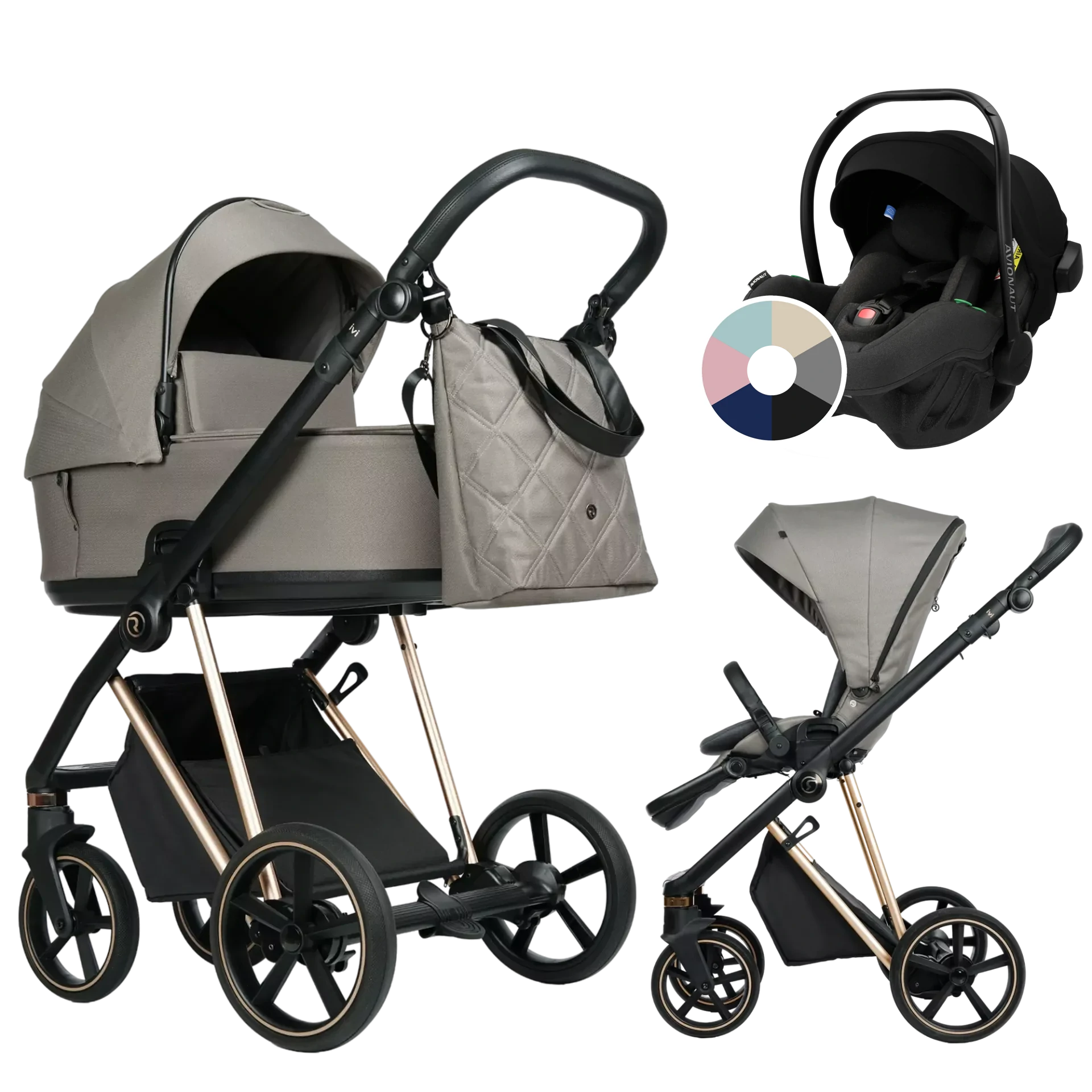 Roan Ivi 2.0 + Avionaut Pixel Pro 2.0 C +GRATIS - 3w1 | Mocca
