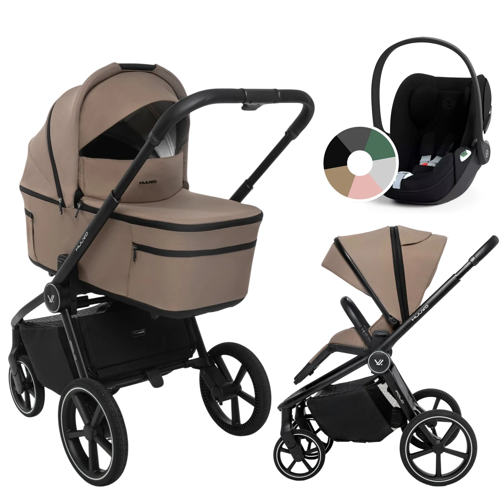 Muuvo Fold + Cybex Cloud T i-Size + GRATIS - 3w1 | Mokka
