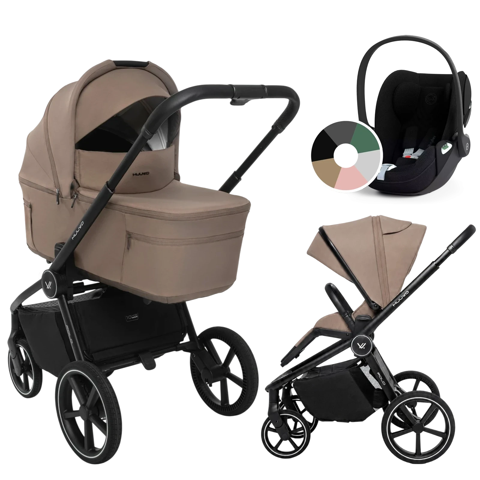 Muuvo Fold + Cybex Cloud T i-Size + GRATIS - 3w1 | Mokka
