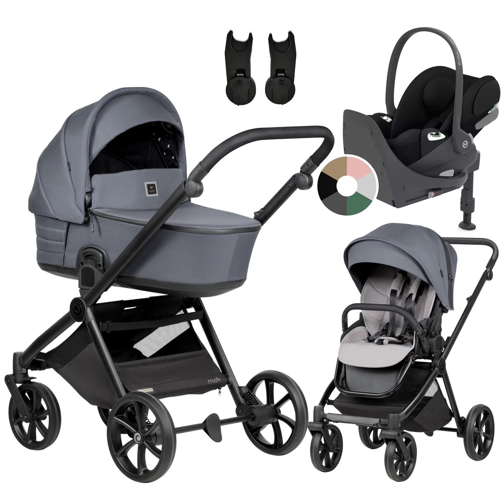 Tutis Mio 3 Plus + Cybex Cloud T + baza T + GRATIS - 4w1 | 103 Dark Grey