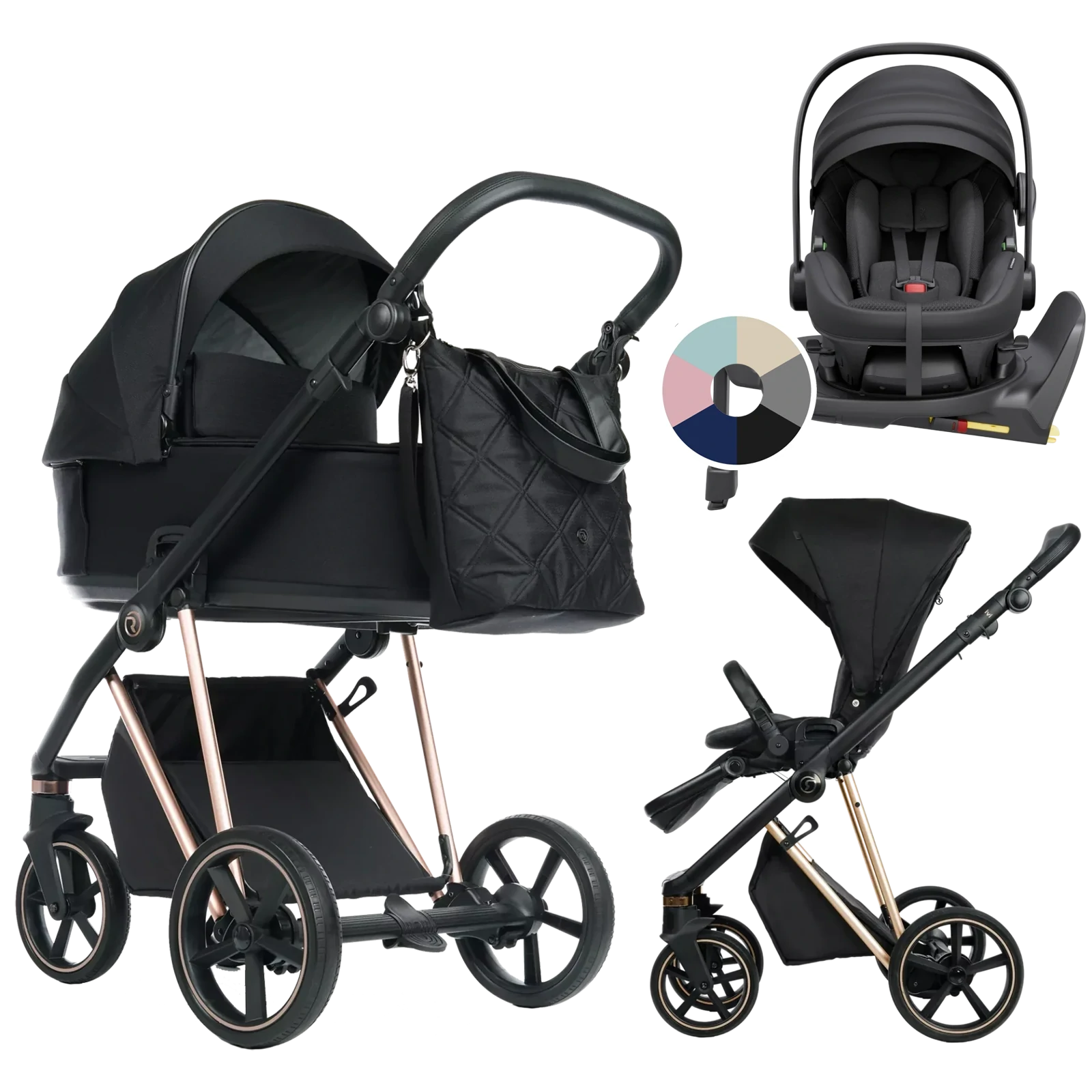 Roan Ivi 2.0 + Avionaut Pixel 3 + baza IQ Orbit + GRATIS - 4w1 | Raven Rosegold