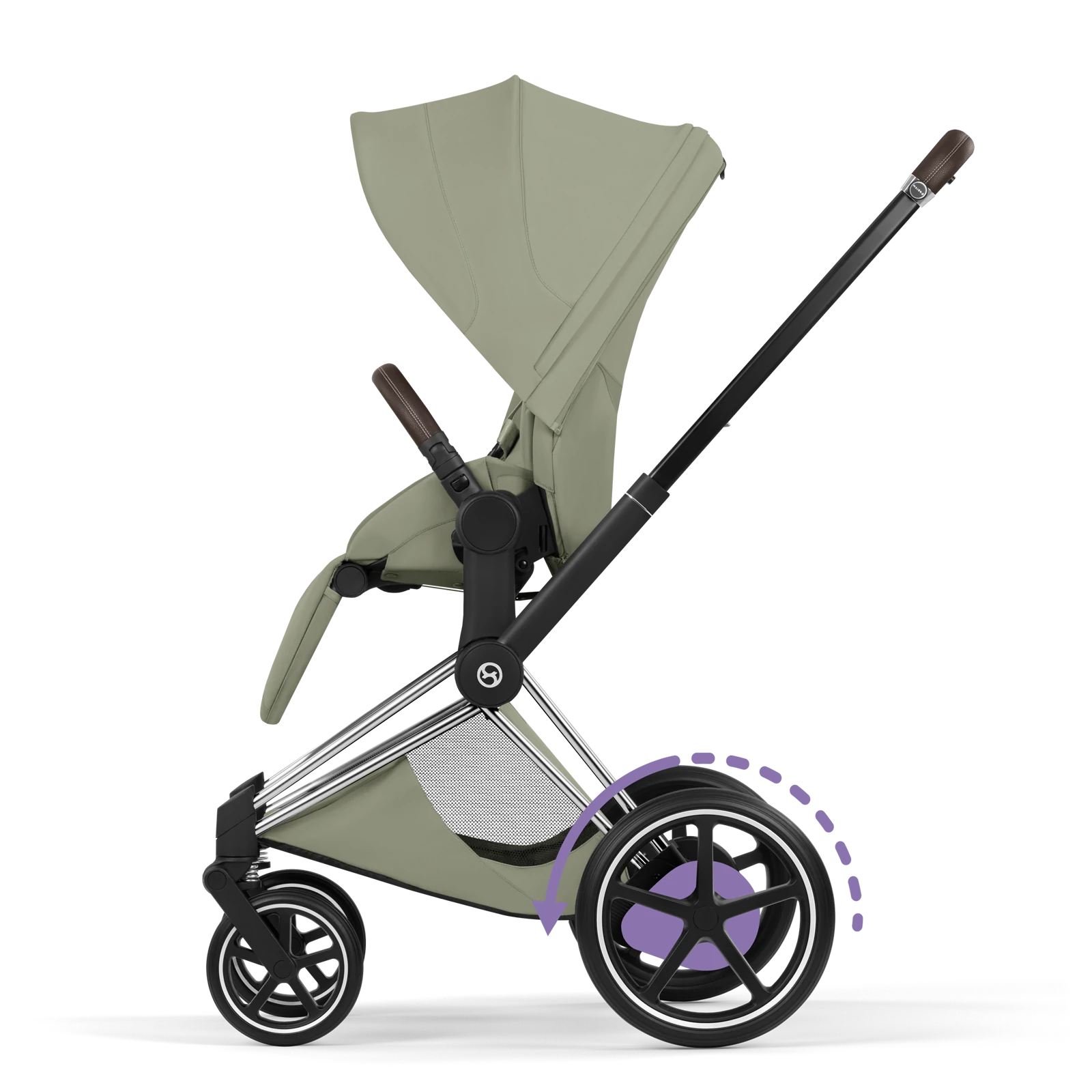 Cybex e-Priam 5.0 - wózek 2w1 | Sage Green - Chrome (Style)