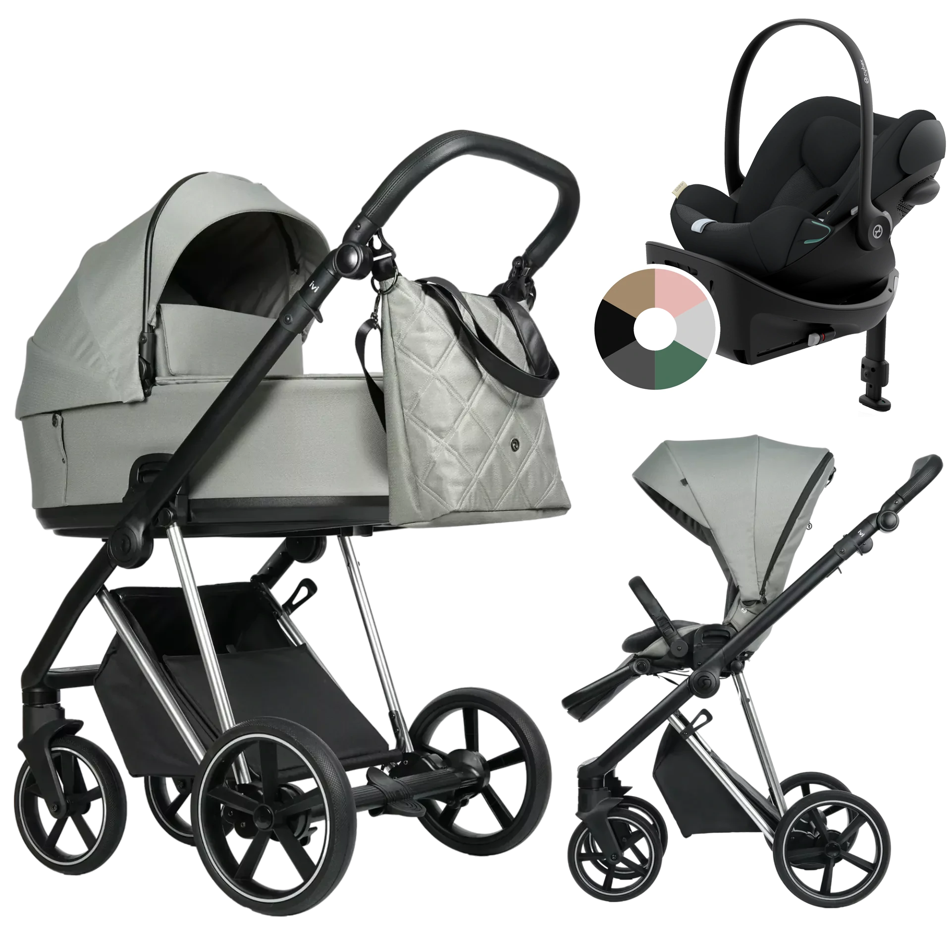 Roan Ivi 2.0 + Cybex Cloud G + baza G +GRATIS - 4w1 | Tea Leaf
