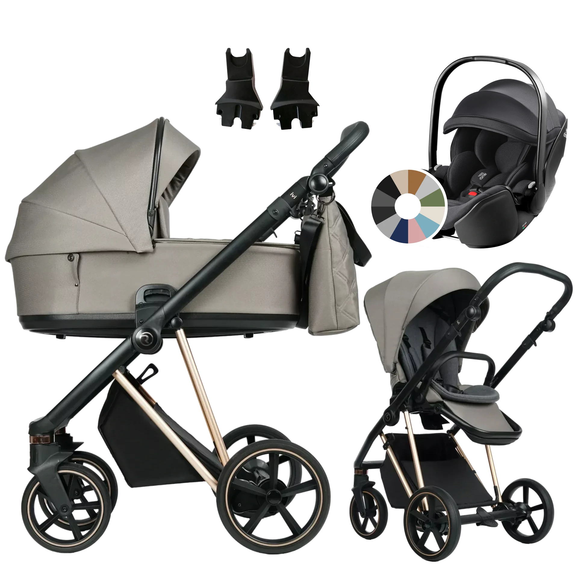 Roan Ivi 2.0 + Britax Römer Baby-Safe Pro +GRATIS - 3w1 | Mocca