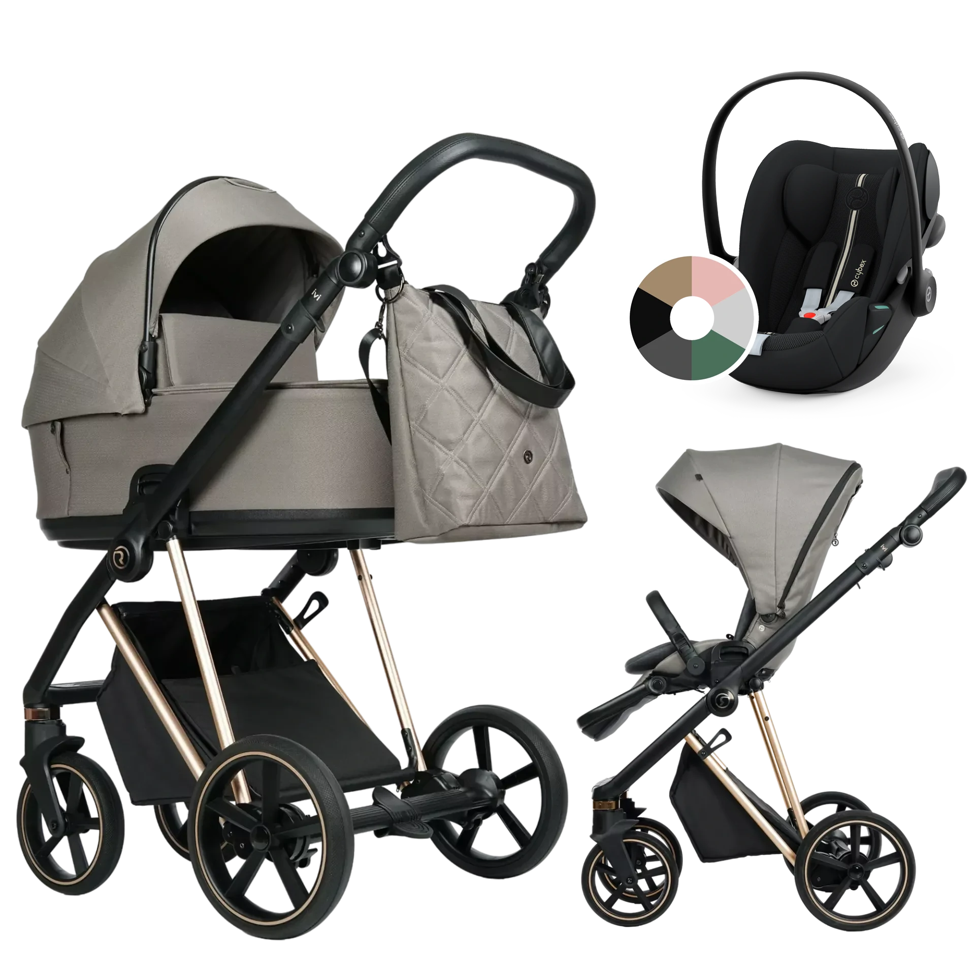Roan Ivi 2.0 + Cybex Cloud G i-Size +GRATIS - 3w1 | Mocca
