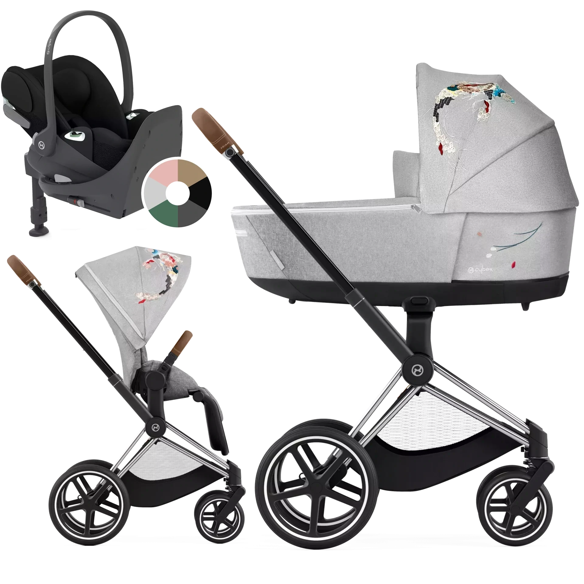 Cybex Priam 4.0 + Cybex Cloud T i-Size + baza T - 4w1 | Koi - Fashion Collection